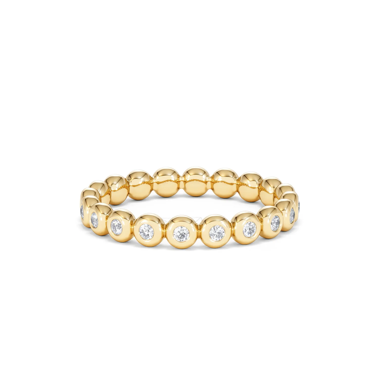 Bezel-Set Eternity Lab Diamond Ring 0.33ct in 18K Gold Vermeil - Image 41