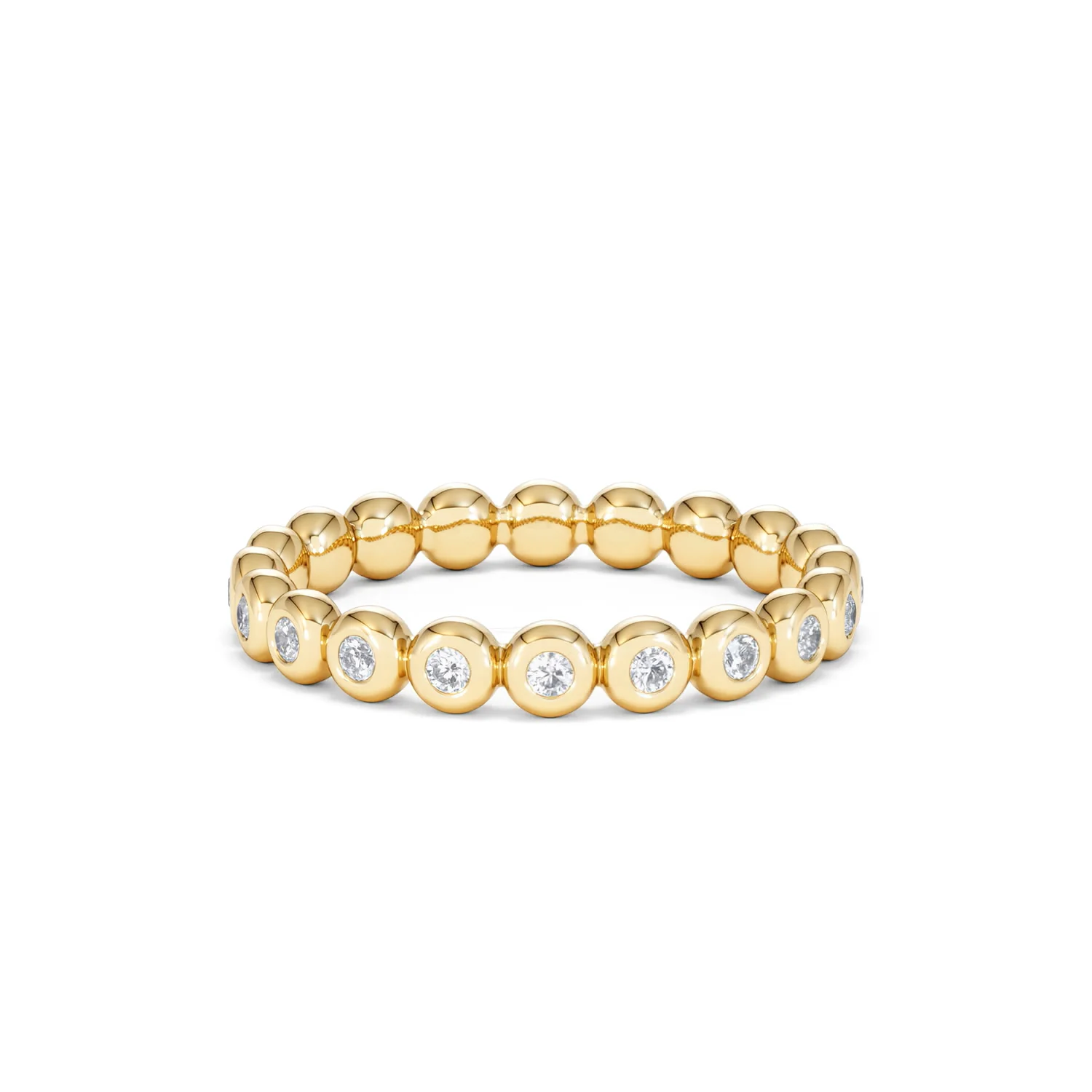 Bezel-Set Eternity Lab Diamond Ring 0.33ct in 18K Gold Vermeil - Image 42