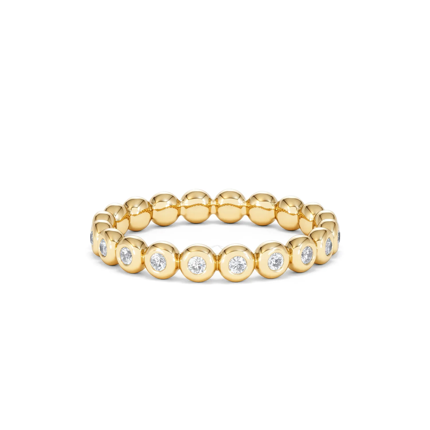 Bezel-Set Eternity Lab Diamond Ring 0.33ct in 18K Gold Vermeil - Image 48