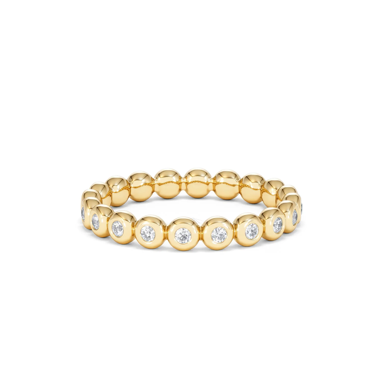 Bezel-Set Eternity Lab Diamond Ring 0.33ct in 18K Gold Vermeil - Image 49