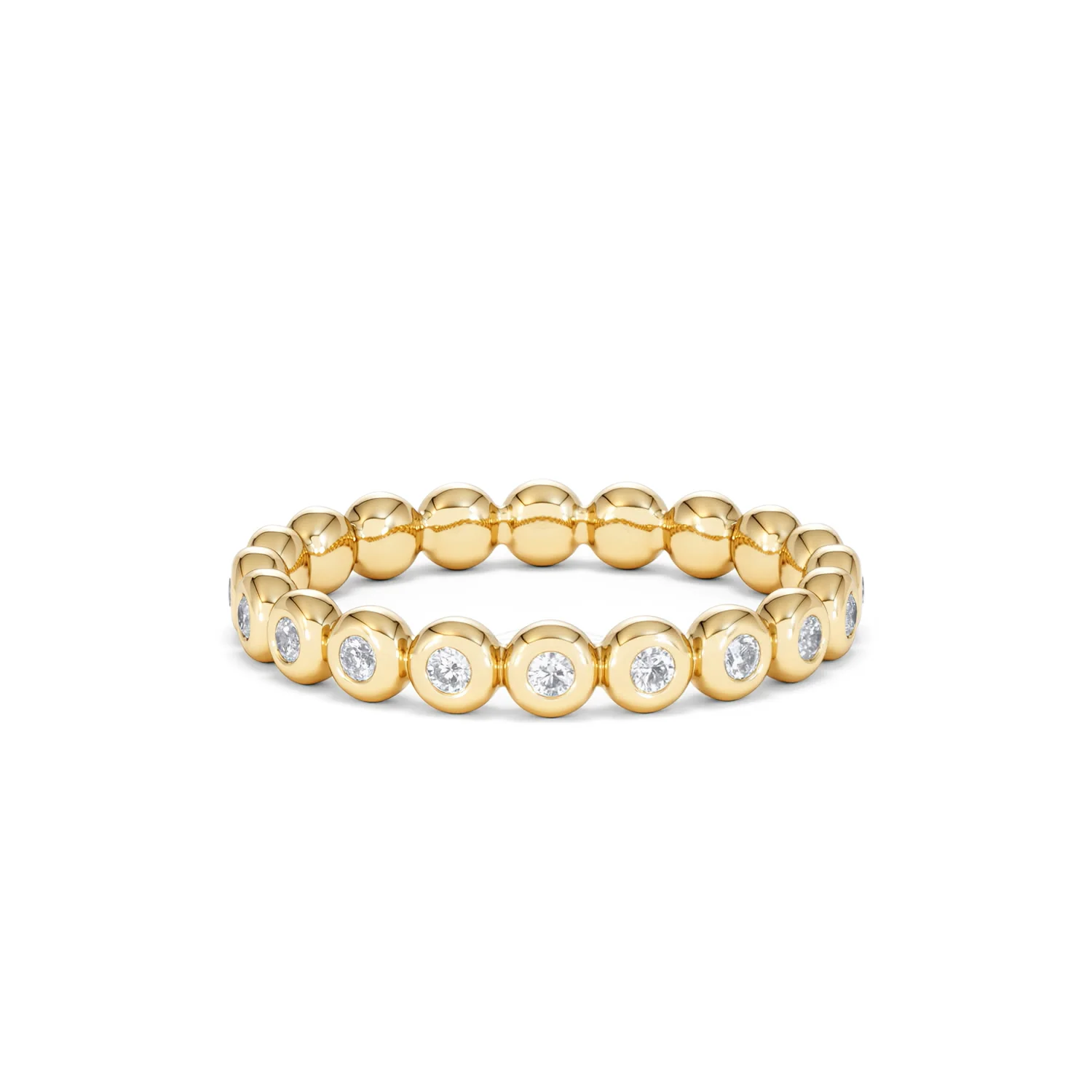 Bezel-Set Eternity Lab Diamond Ring 0.33ct in 18K Gold Vermeil - Image 50