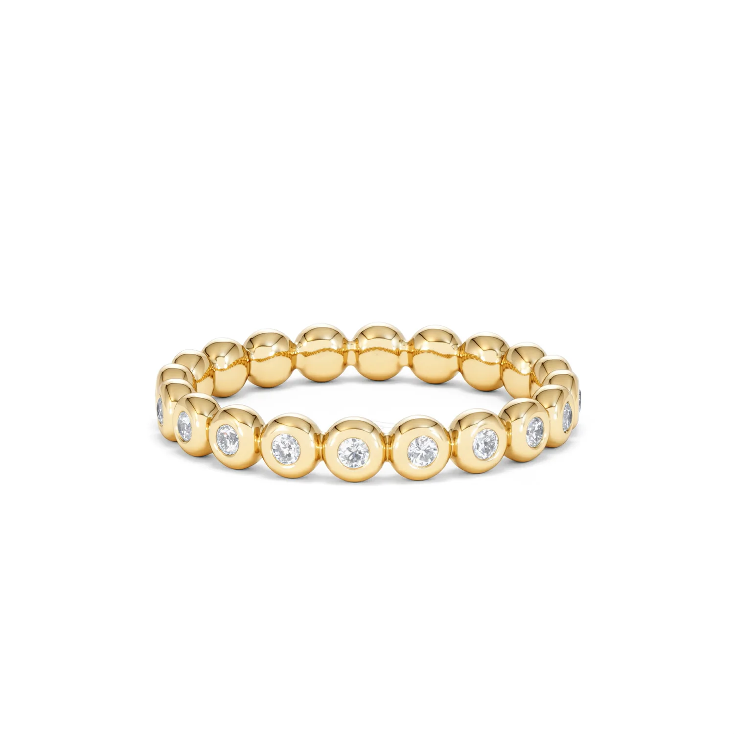 Bezel-Set Eternity Lab Diamond Ring 0.33ct in 18K Gold Vermeil - Image 53