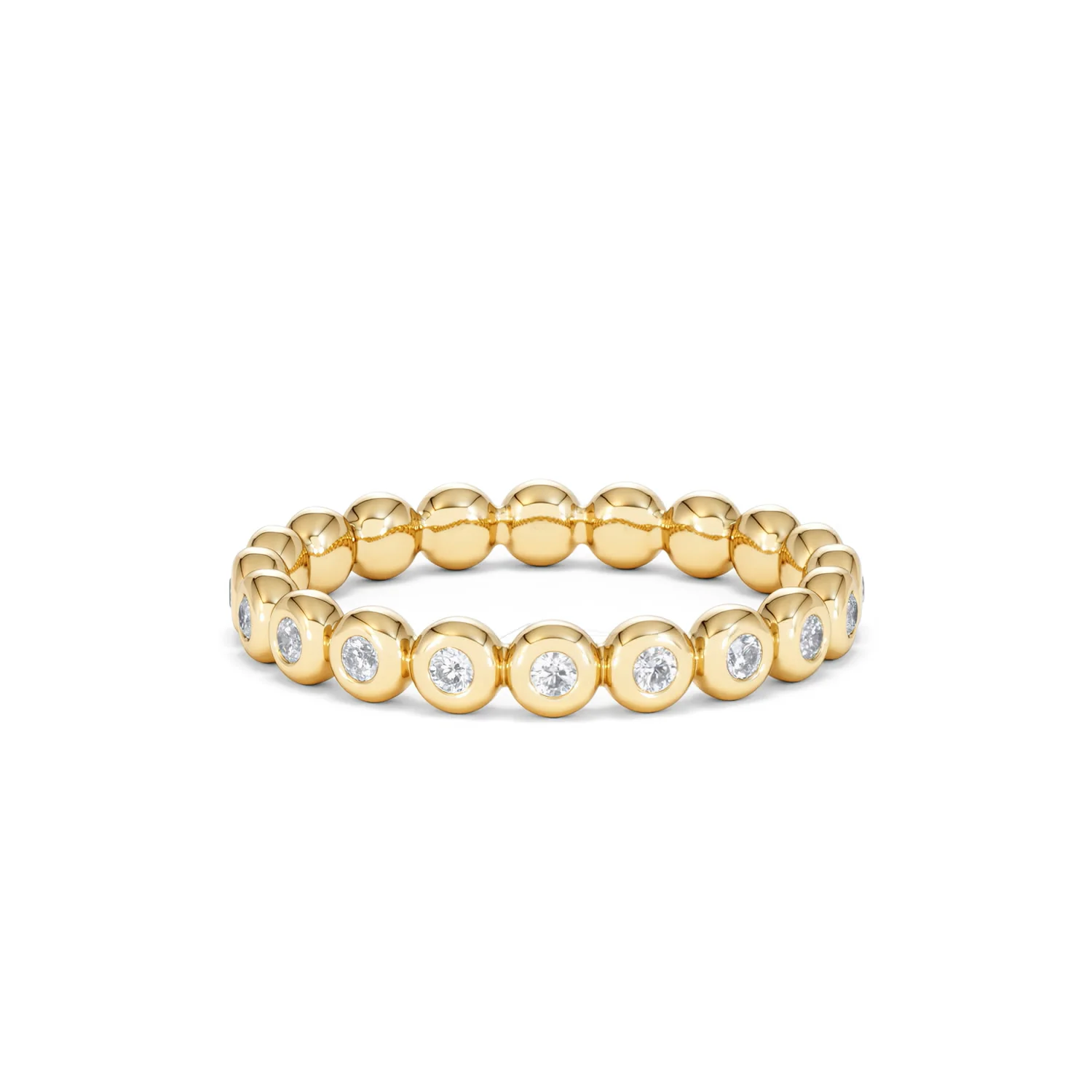 Bezel-Set Eternity Lab Diamond Ring 0.33ct in 18K Gold Vermeil - Image 54