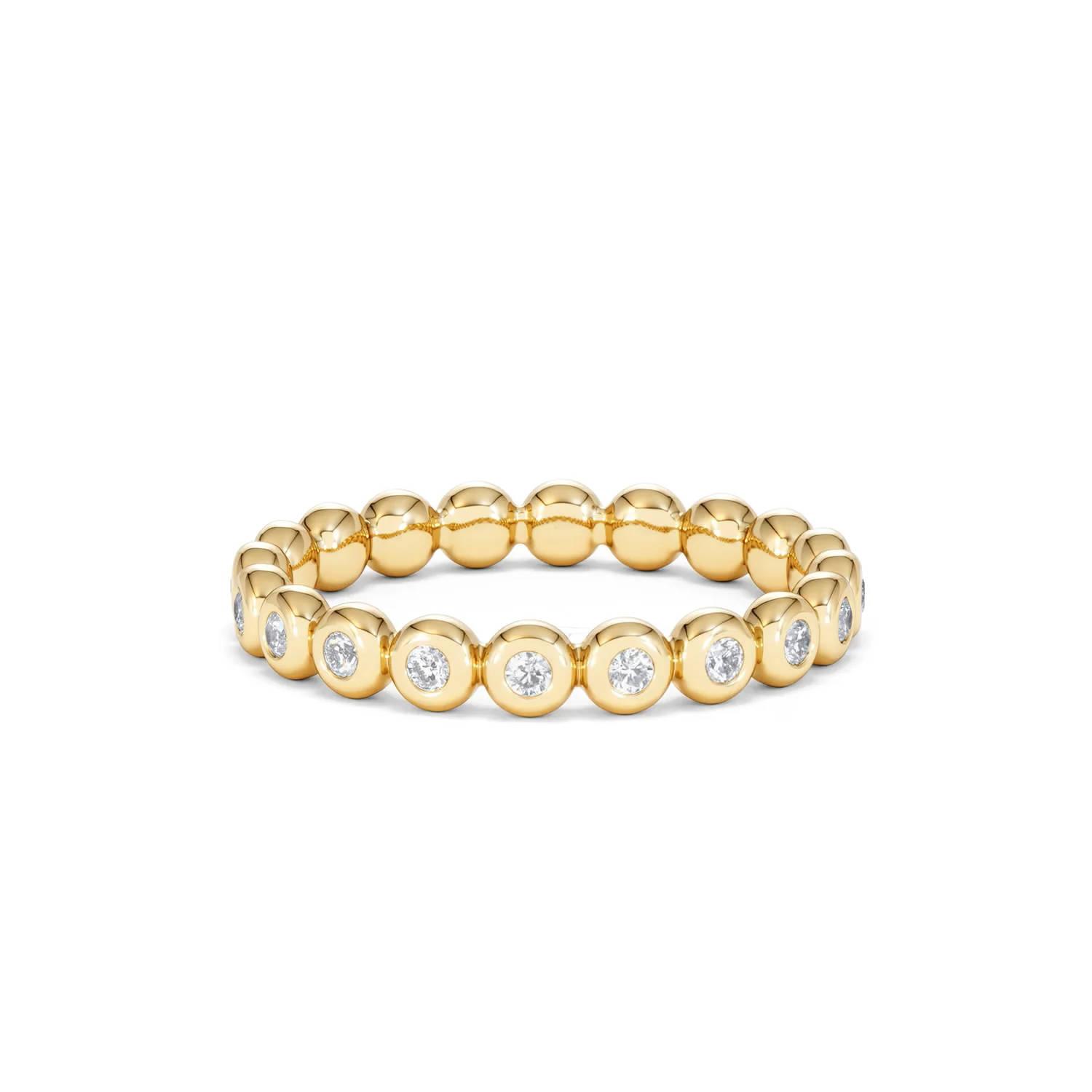 Bezel-Set Eternity Lab Diamond Ring 0.33ct in 18K Gold Vermeil - Image 57