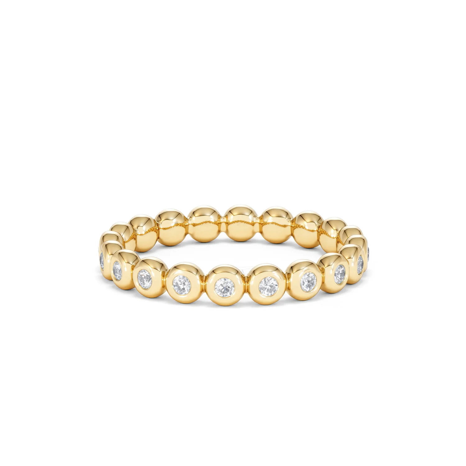 Bezel-Set Eternity Lab Diamond Ring 0.33ct in 18K Gold Vermeil - Image 61