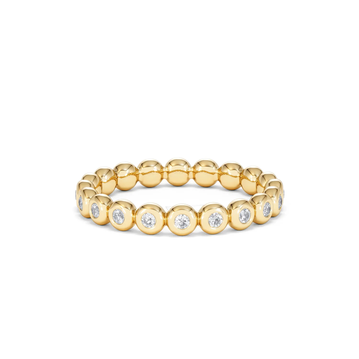 Bezel-Set Eternity Lab Diamond Ring 0.33ct in 18K Gold Vermeil - Image 62