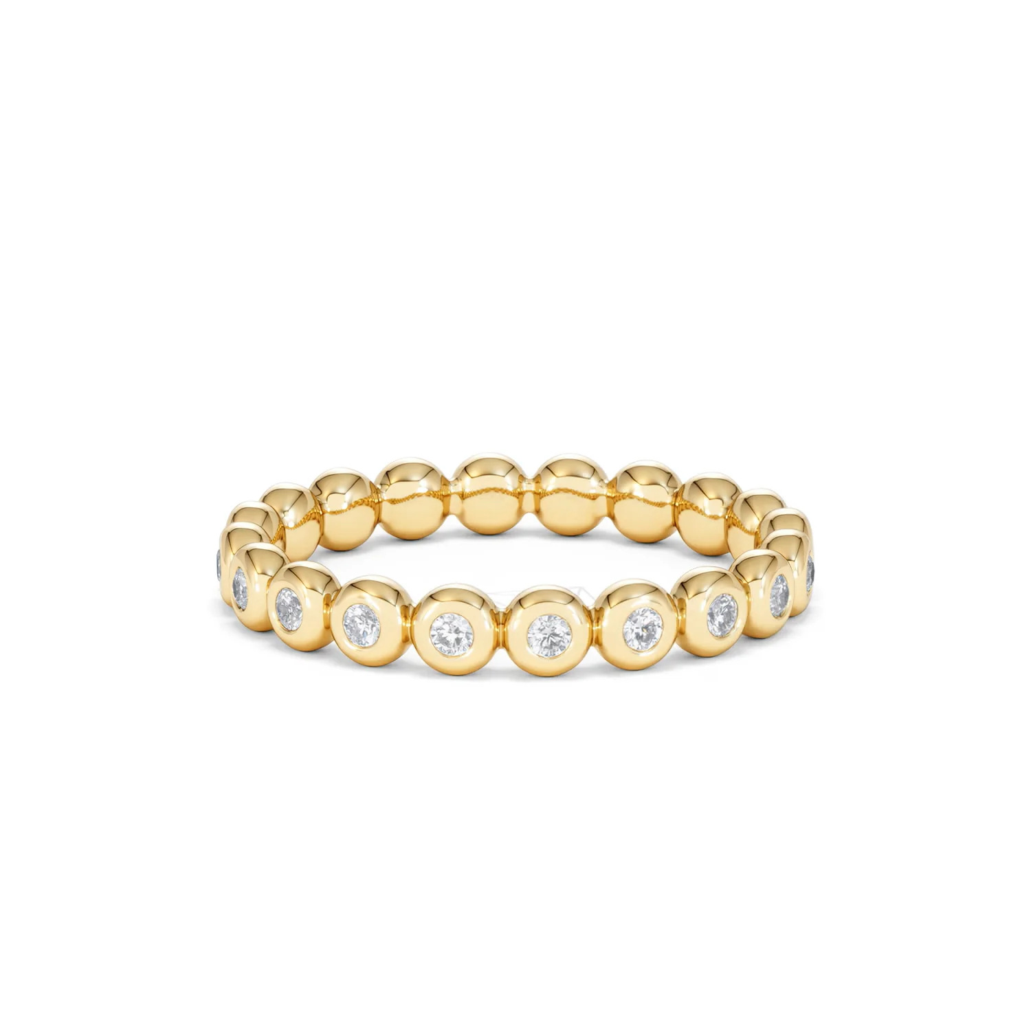 Bezel-Set Eternity Lab Diamond Ring 0.33ct in 18K Gold Vermeil - Image 63