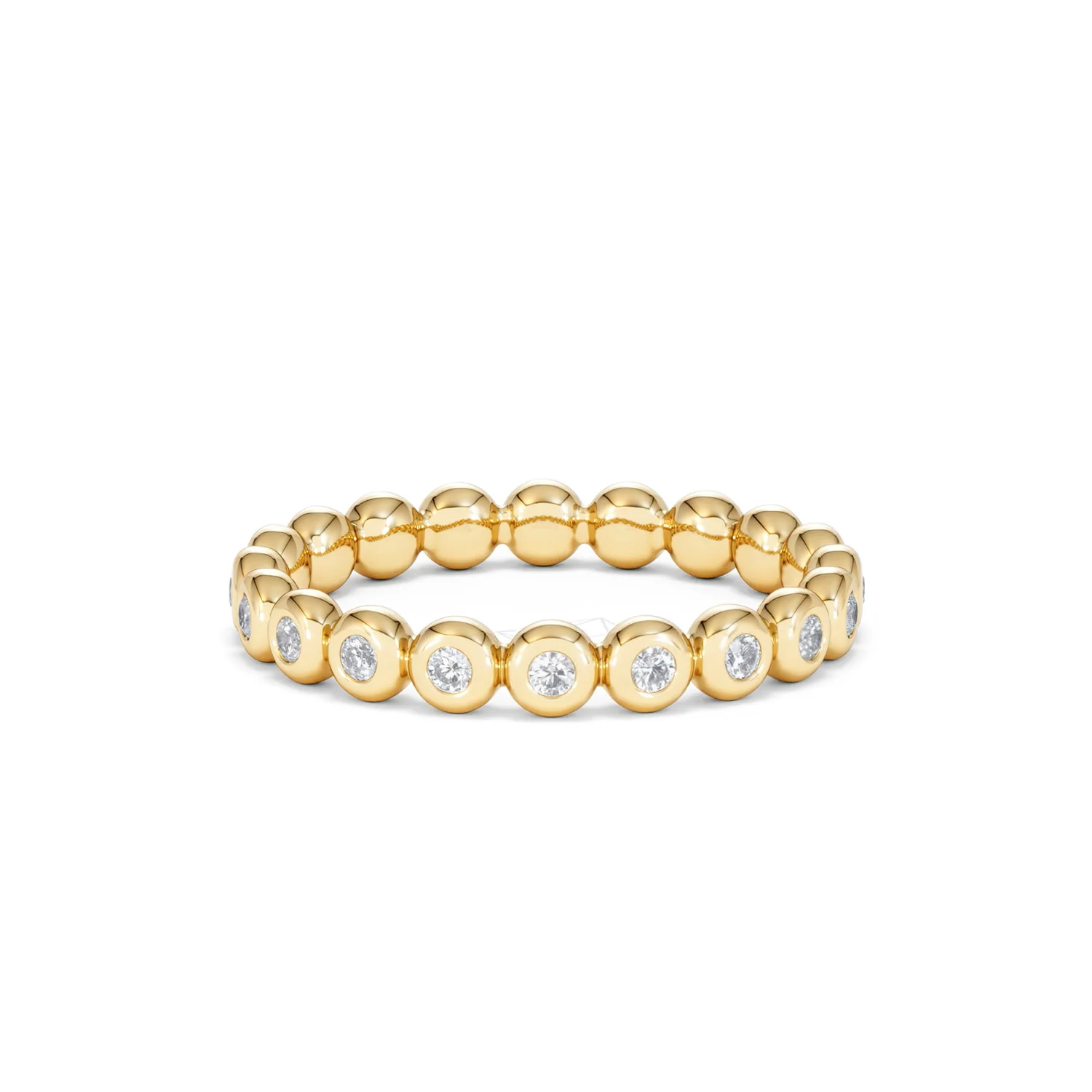 Bezel-Set Eternity Lab Diamond Ring 0.33ct in 18K Gold Vermeil - Image 66