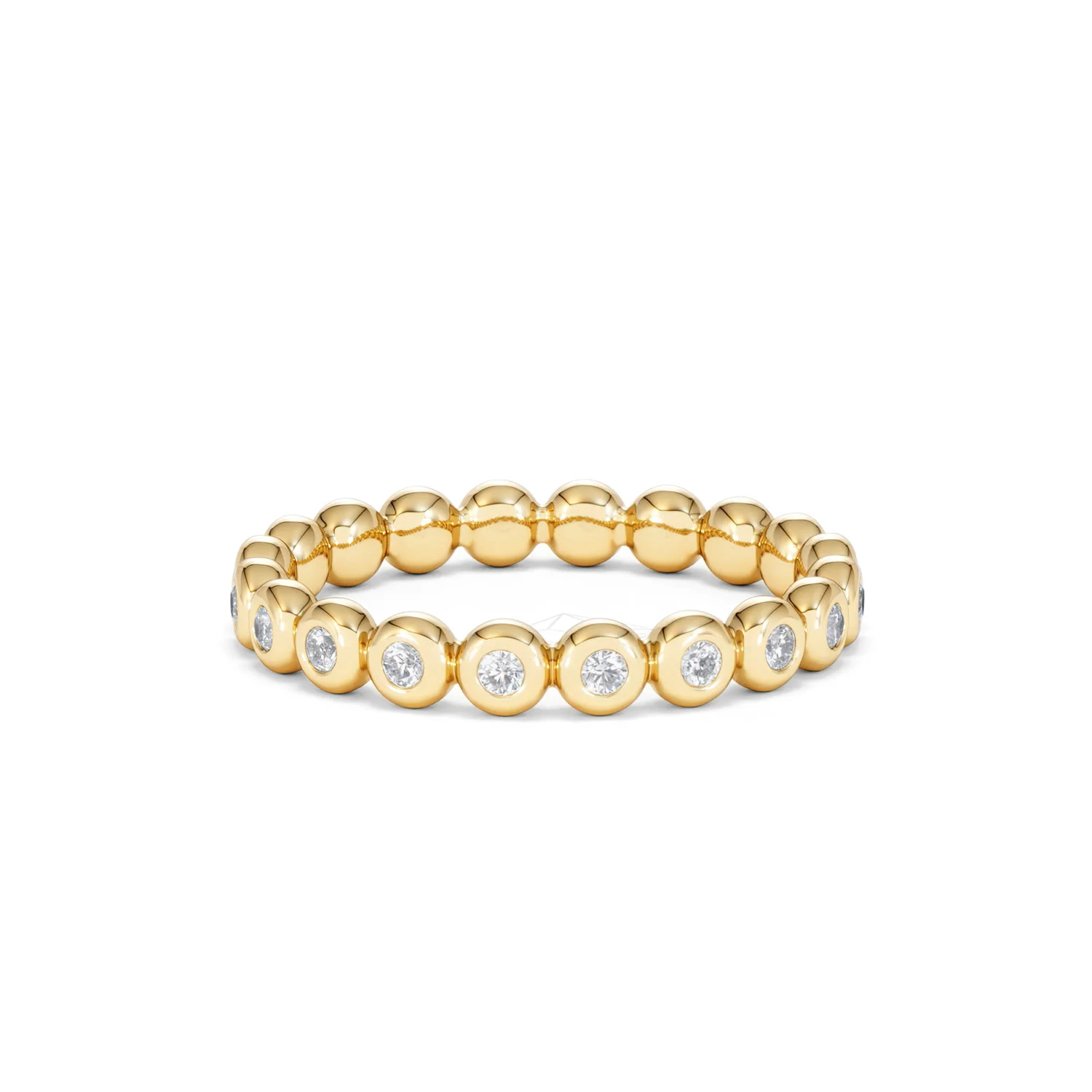 Bezel-Set Eternity Lab Diamond Ring 0.33ct in 18K Gold Vermeil - Image 72