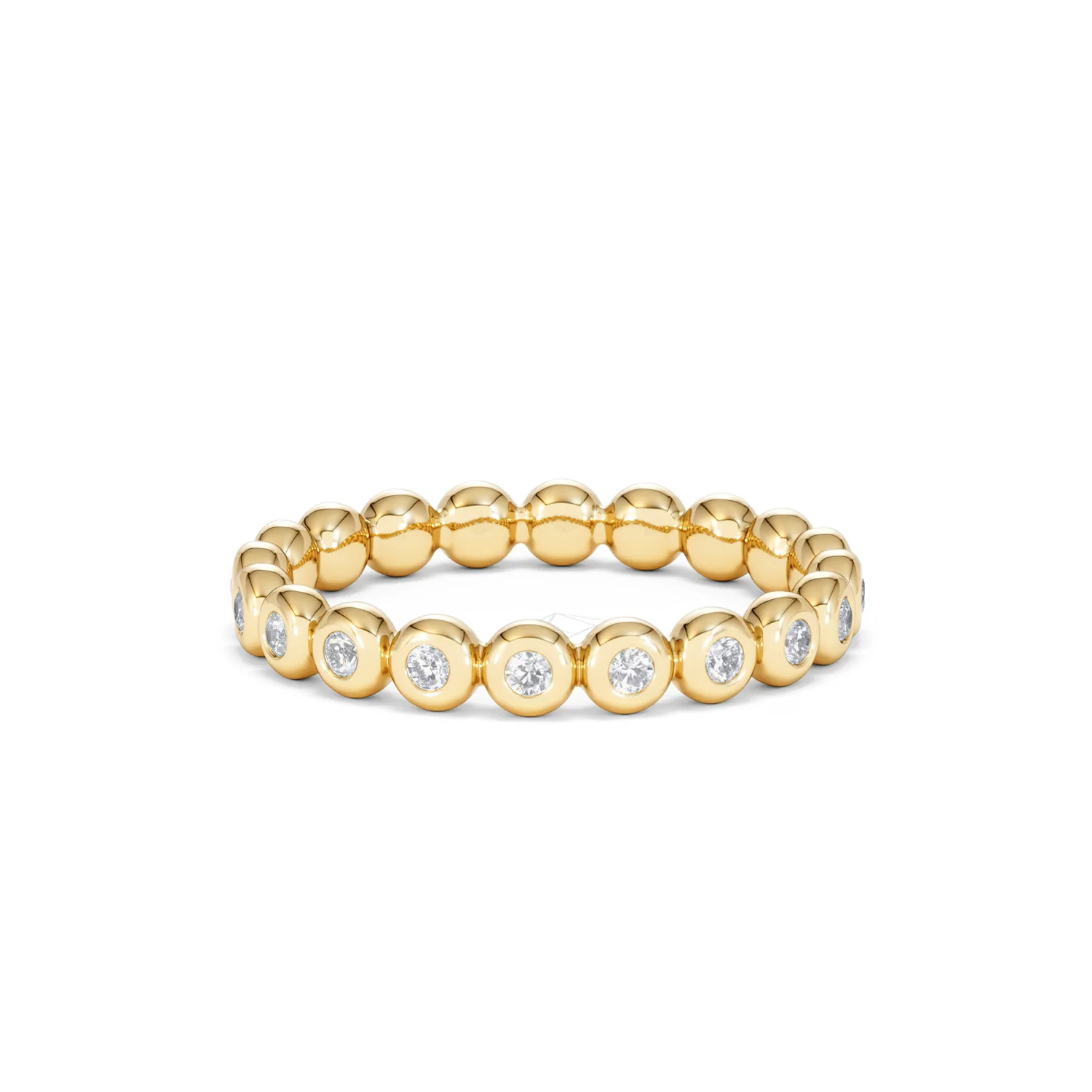 Bezel-Set Eternity Lab Diamond Ring 0.33ct in 18K Gold Vermeil - Image 73