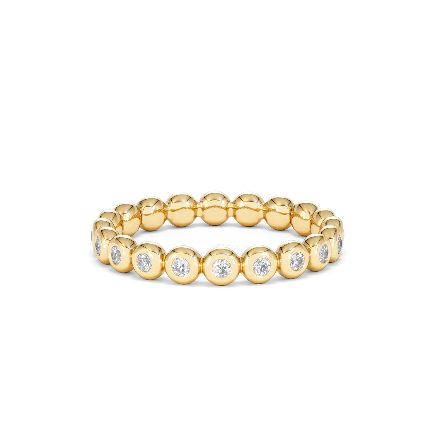Bezel-Set Eternity Lab Diamond Ring 0.33ct in 18K Gold Vermeil - Image 74