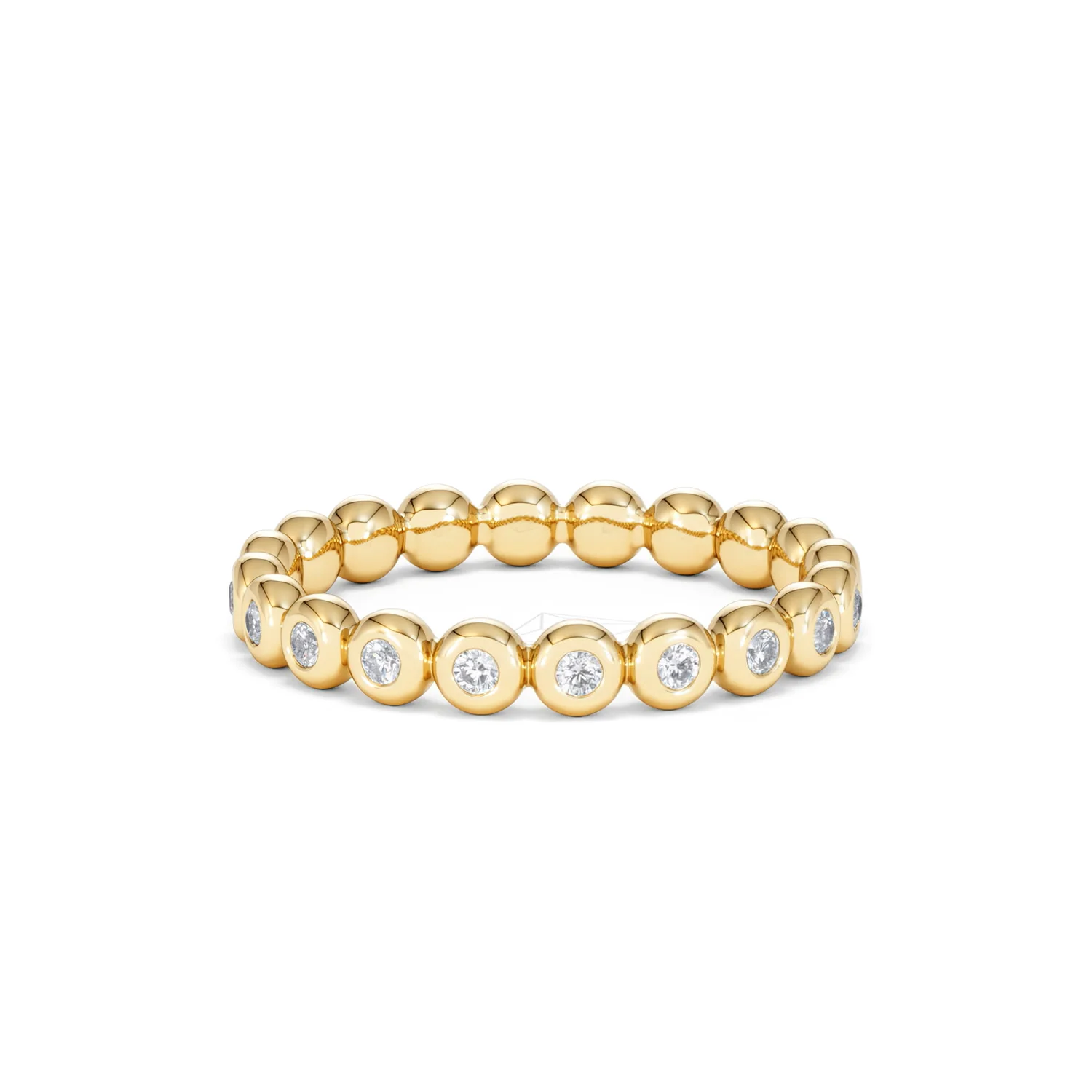 Bezel-Set Eternity Lab Diamond Ring 0.33ct in 18K Gold Vermeil - Image 75