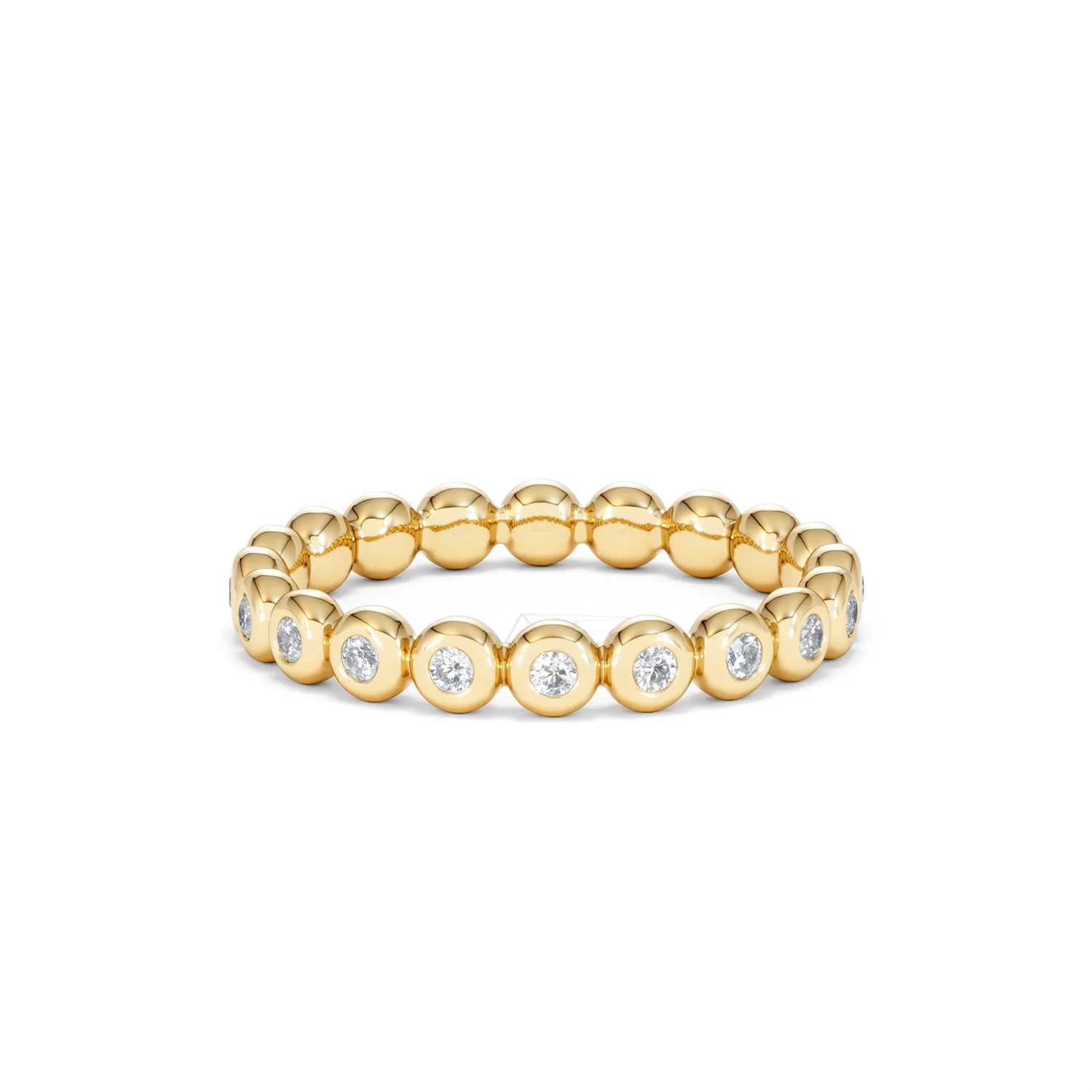 Bezel-Set Eternity Lab Diamond Ring 0.33ct in 18K Gold Vermeil - Image 78