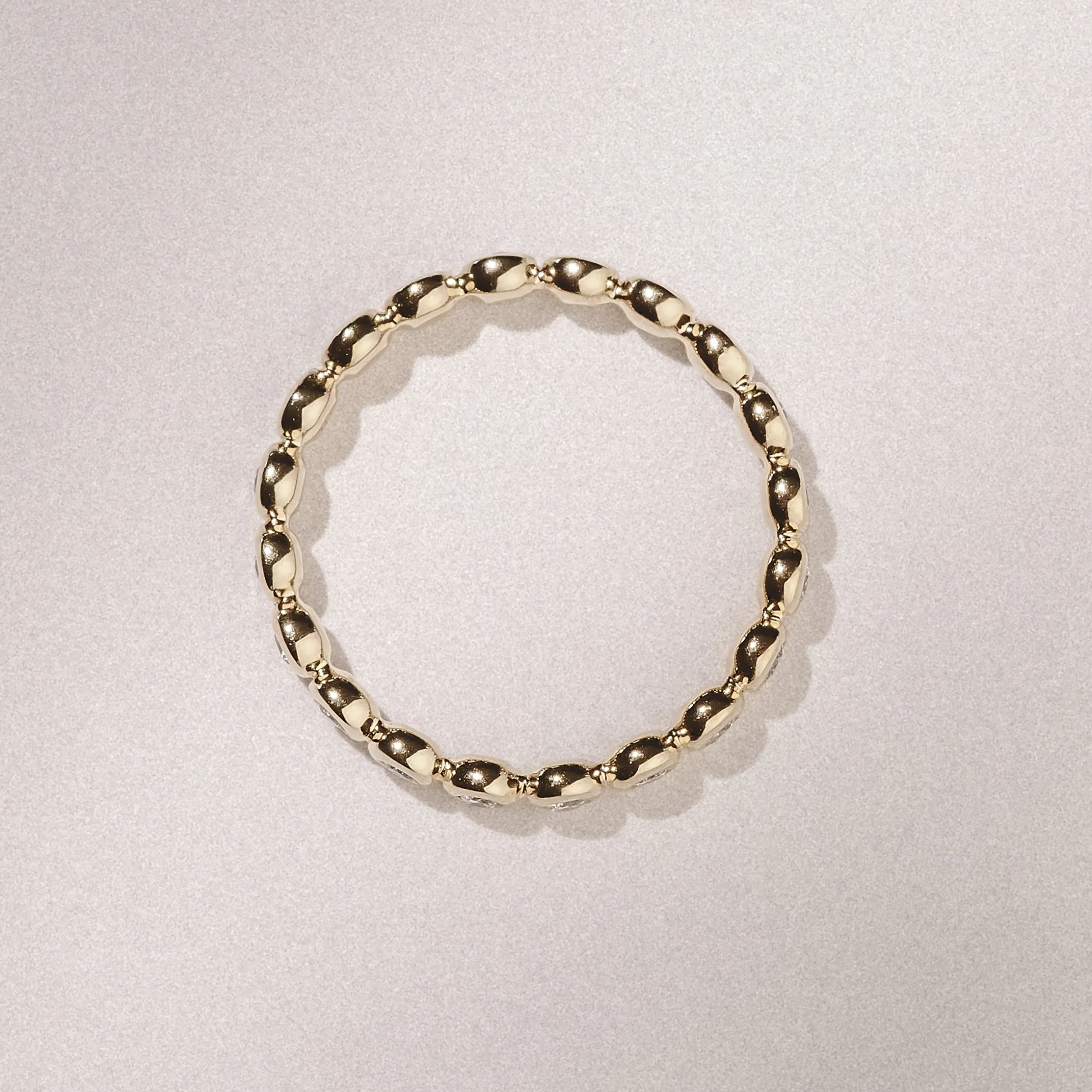 Bezel-Set Eternity Lab Diamond Ring 0.33ct in 18K Gold Vermeil - Image 8