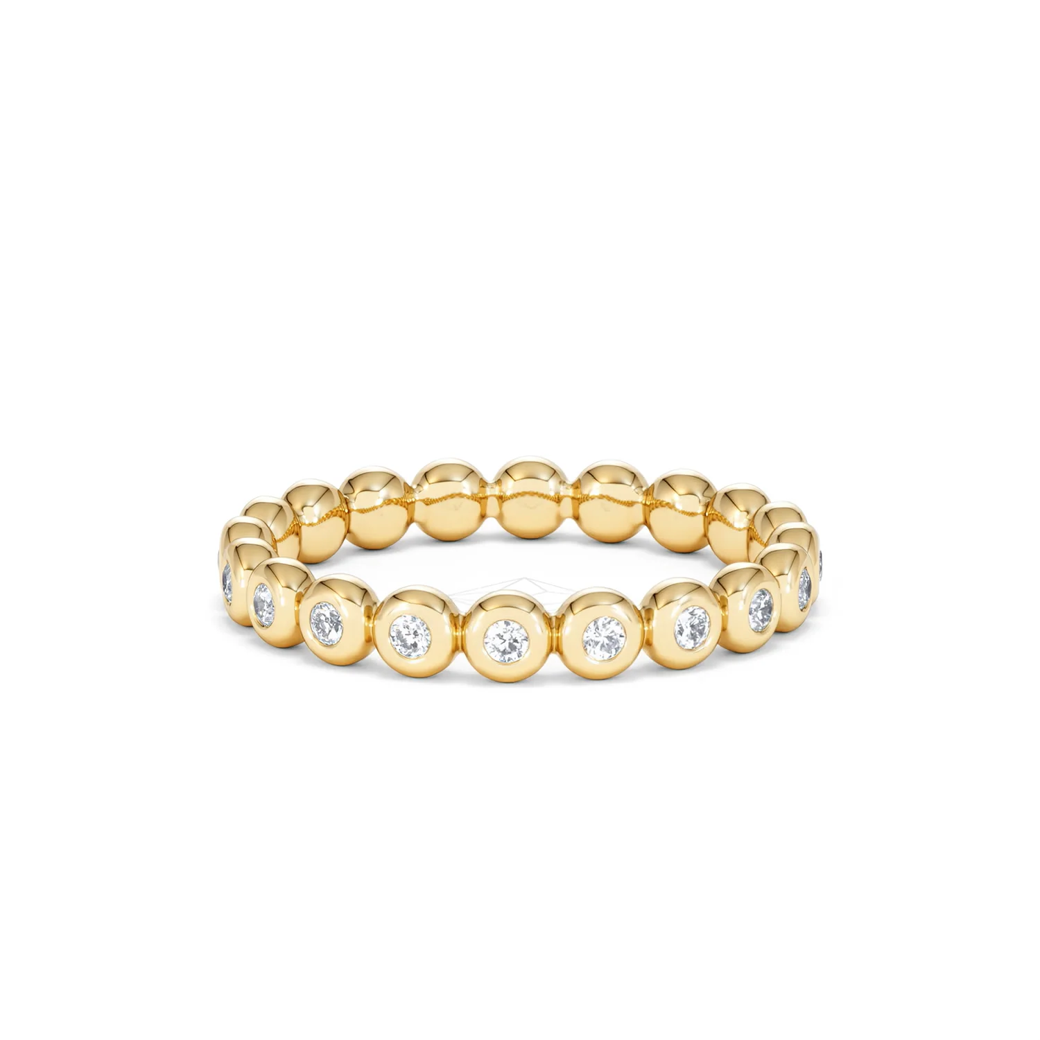 Bezel-Set Eternity Lab Diamond Ring 0.33ct in 18K Gold Vermeil - Image 89