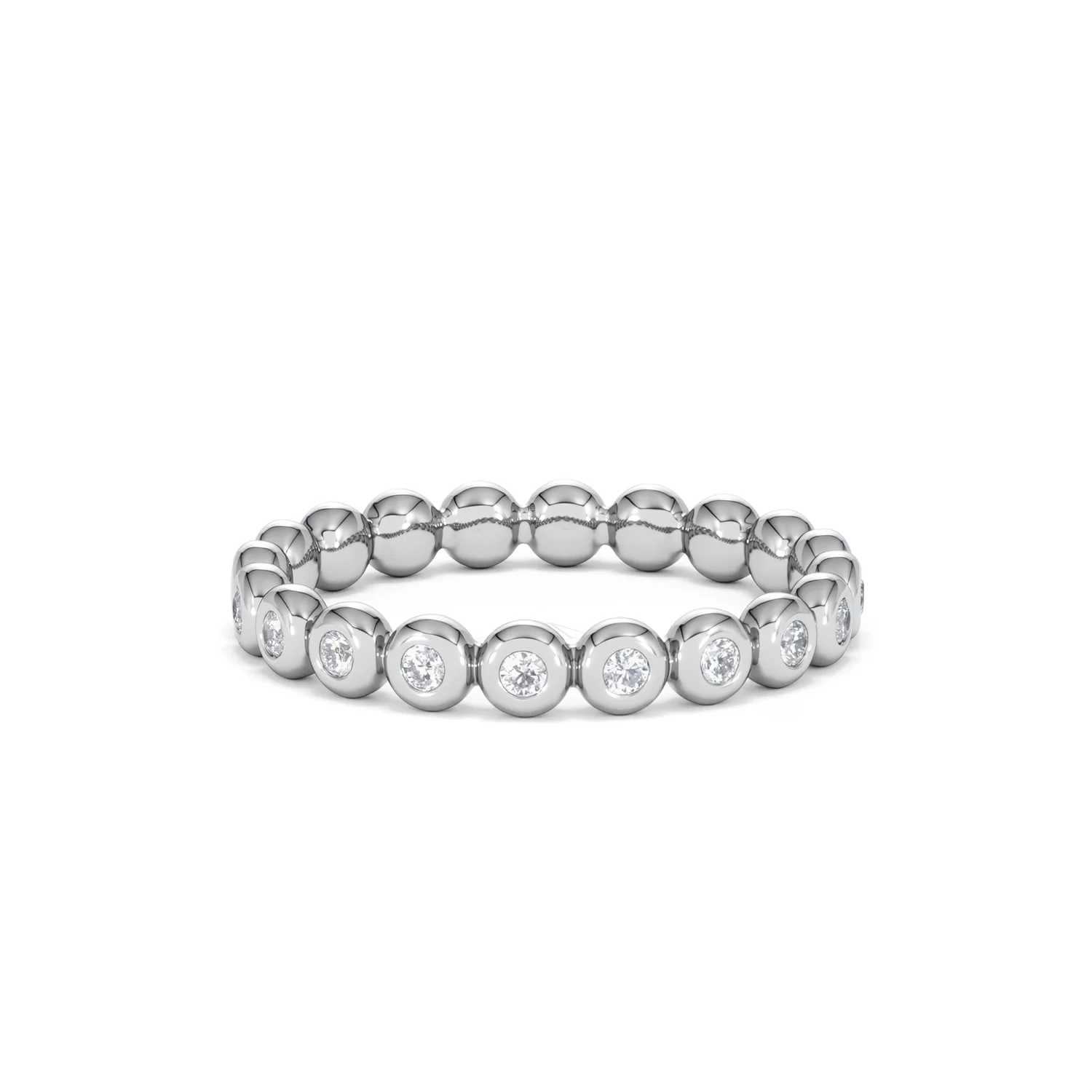 Bezel-Set Eternity Lab Diamond Ring 0.33ct in 925 Silver - Image 49
