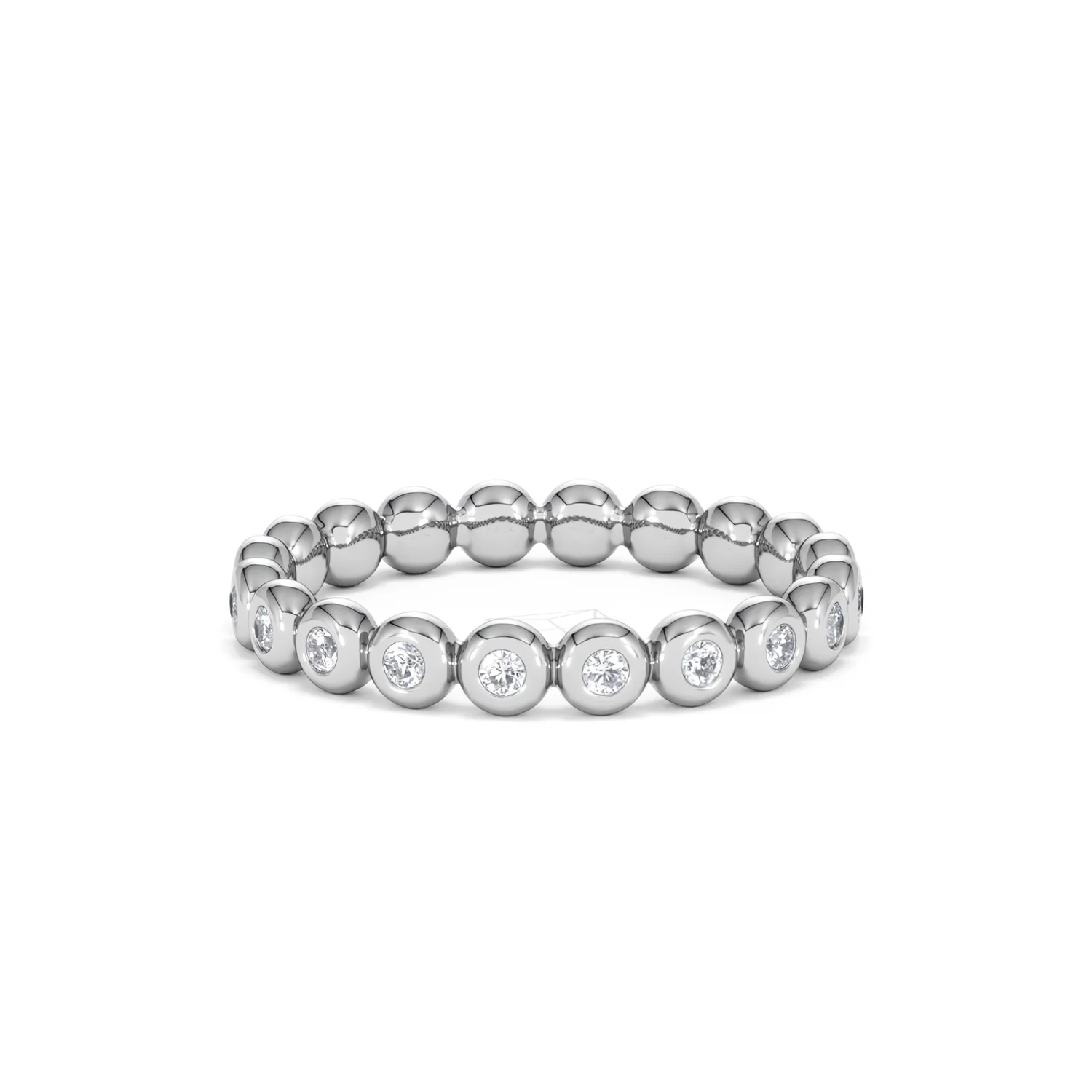 Bezel-Set Eternity Lab Diamond Ring 0.33ct in 925 Silver - Image 84