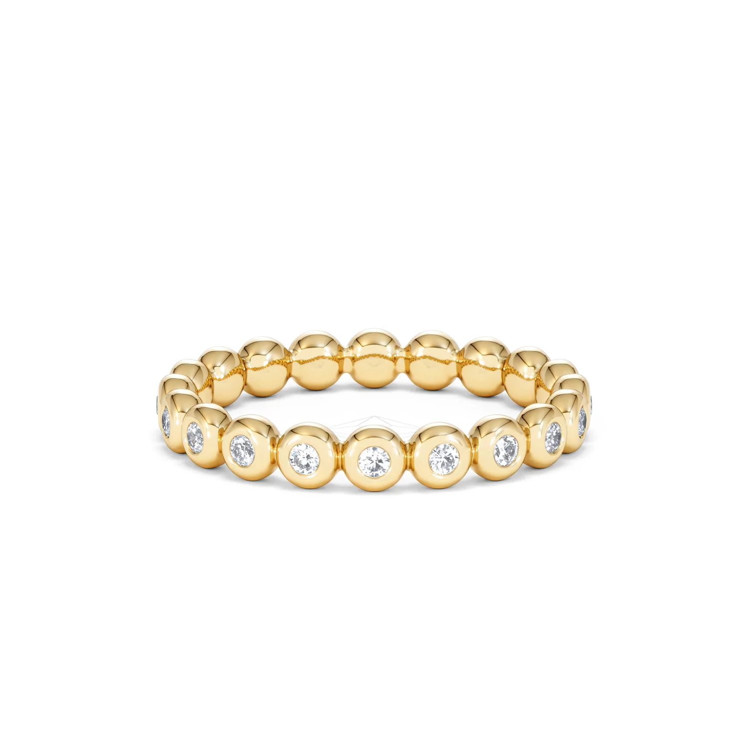 Bezel-Set Eternity Lab Diamond Ring 0.33ct in 9K Gold - Image 11