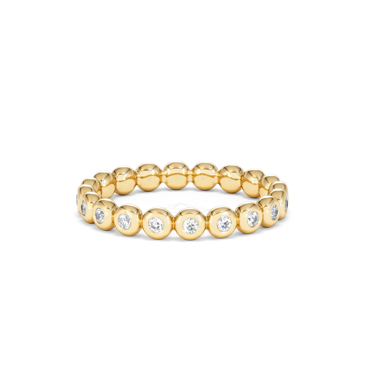 Bezel-Set Eternity Lab Diamond Ring 0.33ct in 9K Gold - Image 12