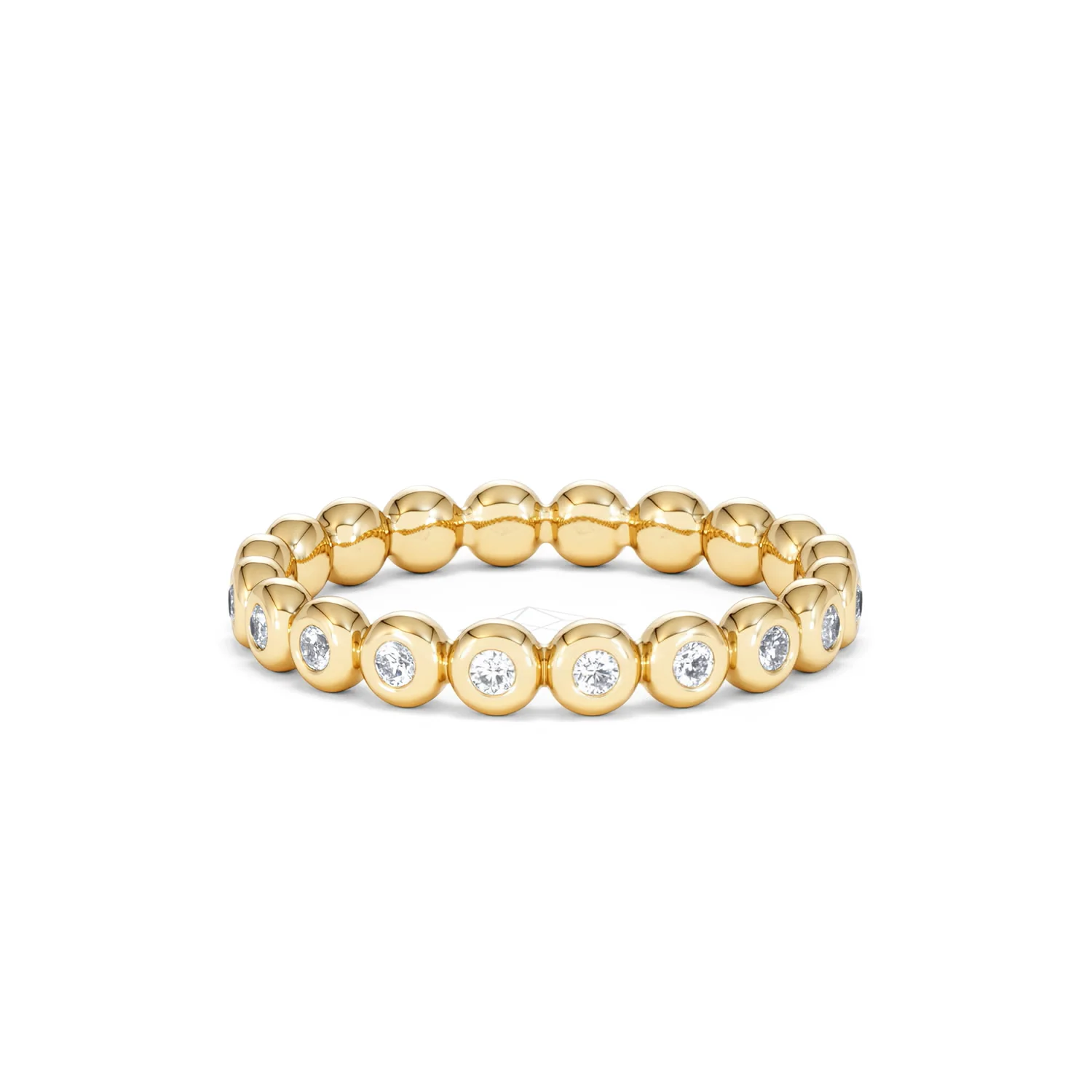 Bezel-Set Eternity Lab Diamond Ring 0.33ct in 9K Gold - Image 13