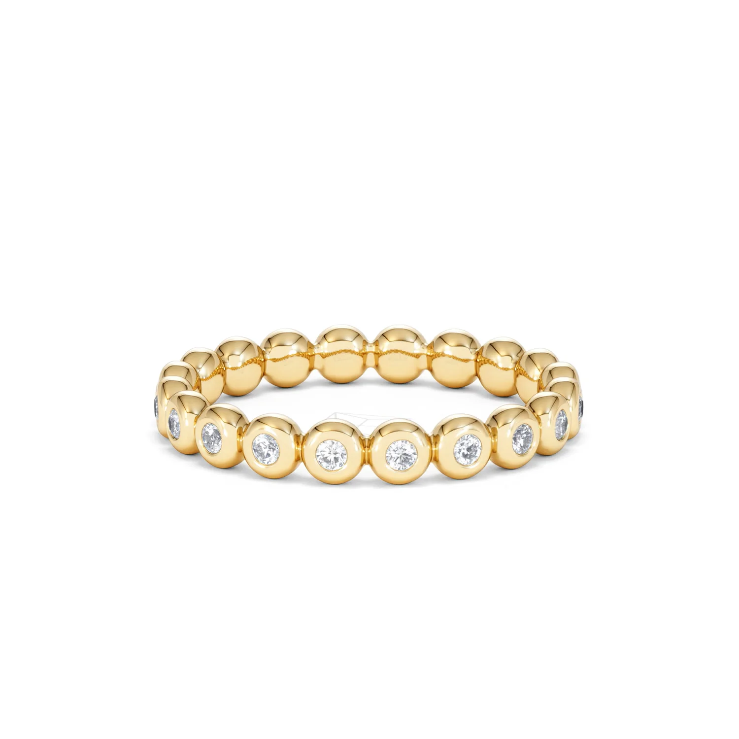 Bezel-Set Eternity Lab Diamond Ring 0.33ct in 9K Gold - Image 17