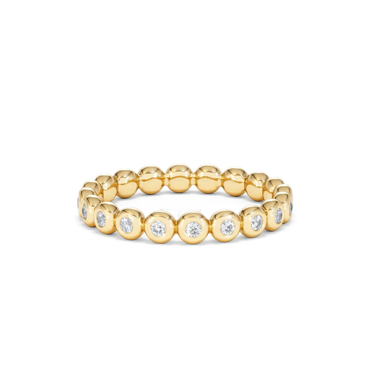 Bezel-Set Eternity Lab Diamond Ring 0.33ct in 9K Gold - Image 20