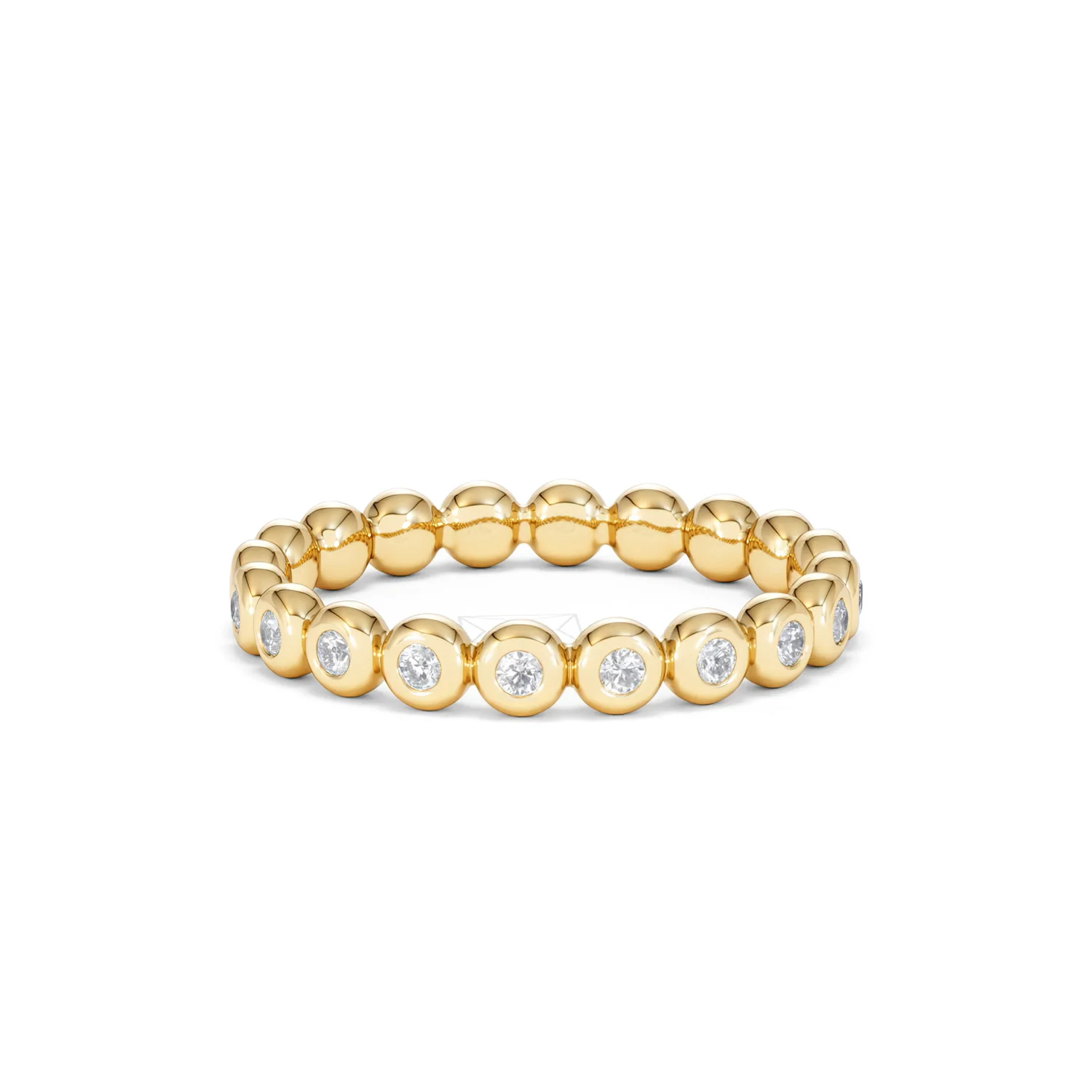 Bezel-Set Eternity Lab Diamond Ring 0.33ct in 9K Gold - Image 22
