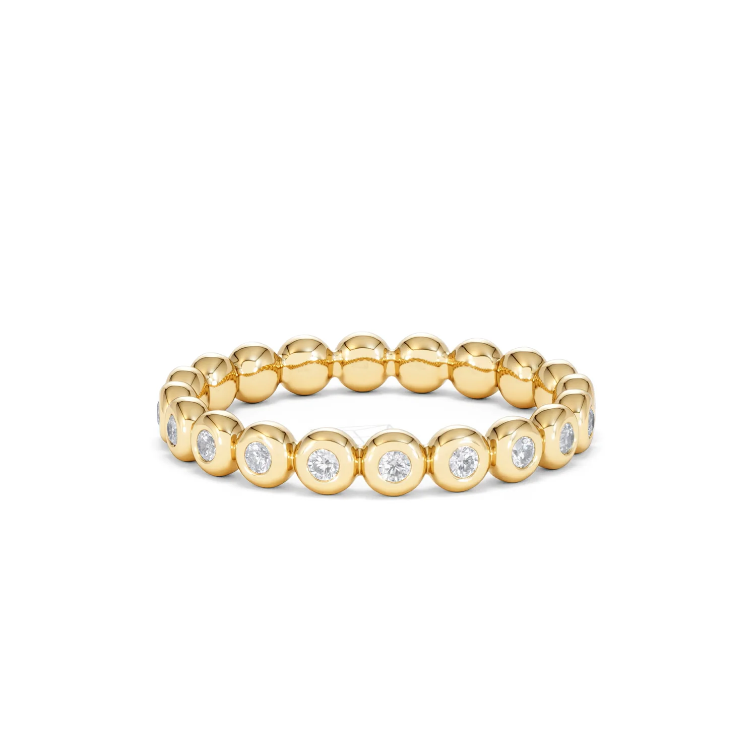 Bezel-Set Eternity Lab Diamond Ring 0.33ct in 9K Gold - Image 24