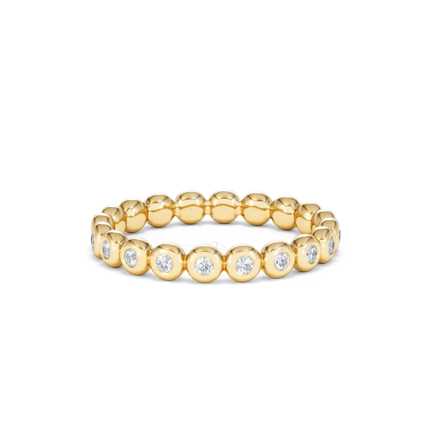 Bezel-Set Eternity Lab Diamond Ring 0.33ct in 9K Gold - Image 26