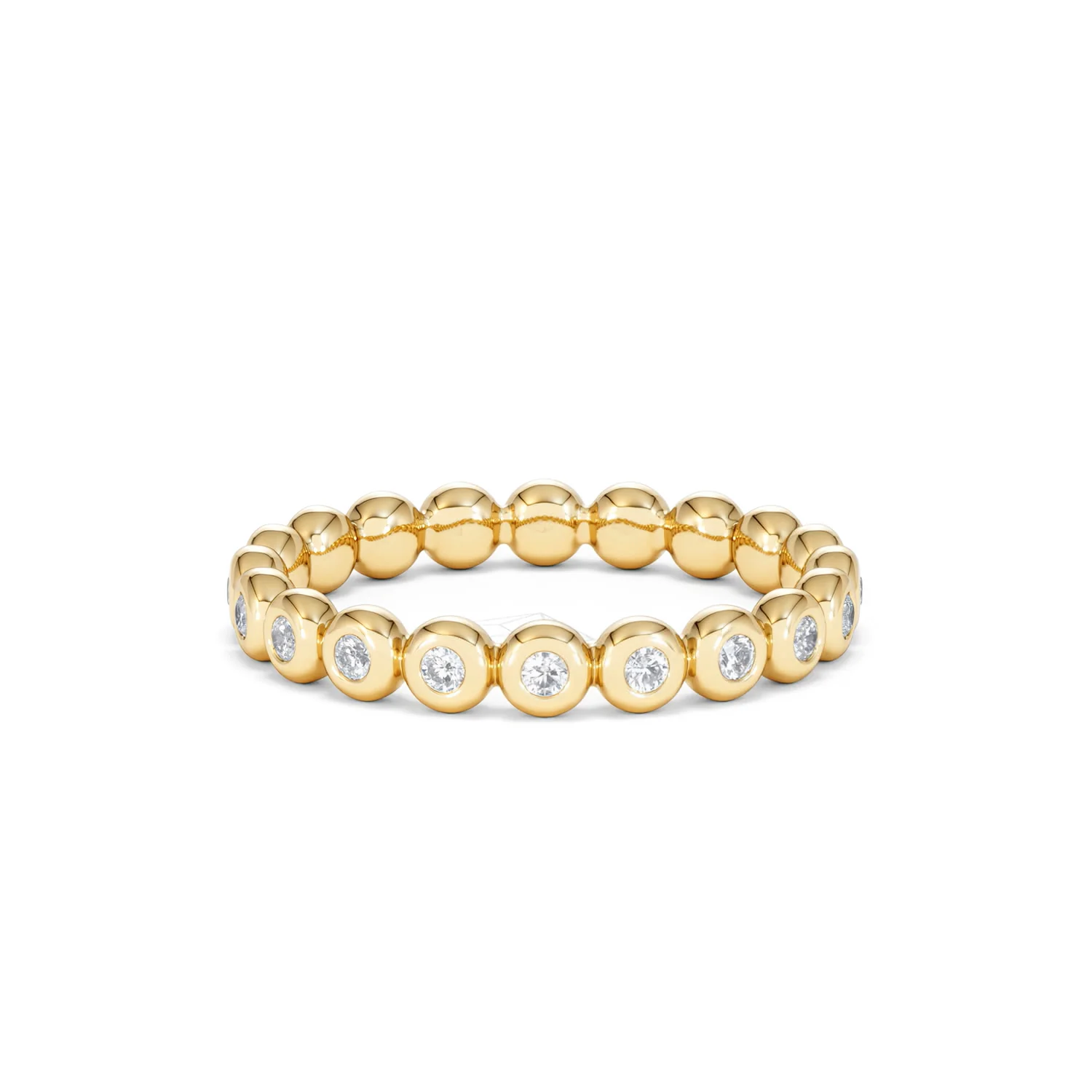 Bezel-Set Eternity Lab Diamond Ring 0.33ct in 9K Gold - Image 27