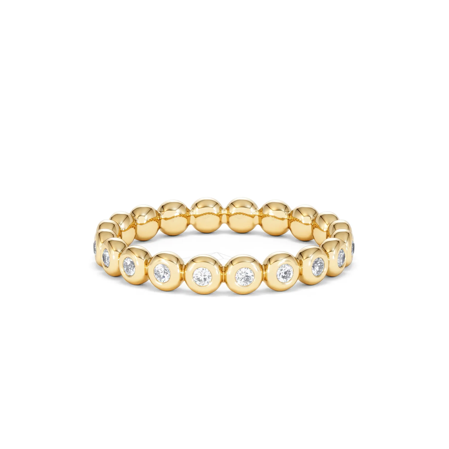 Bezel-Set Eternity Lab Diamond Ring 0.33ct in 9K Gold - Image 29