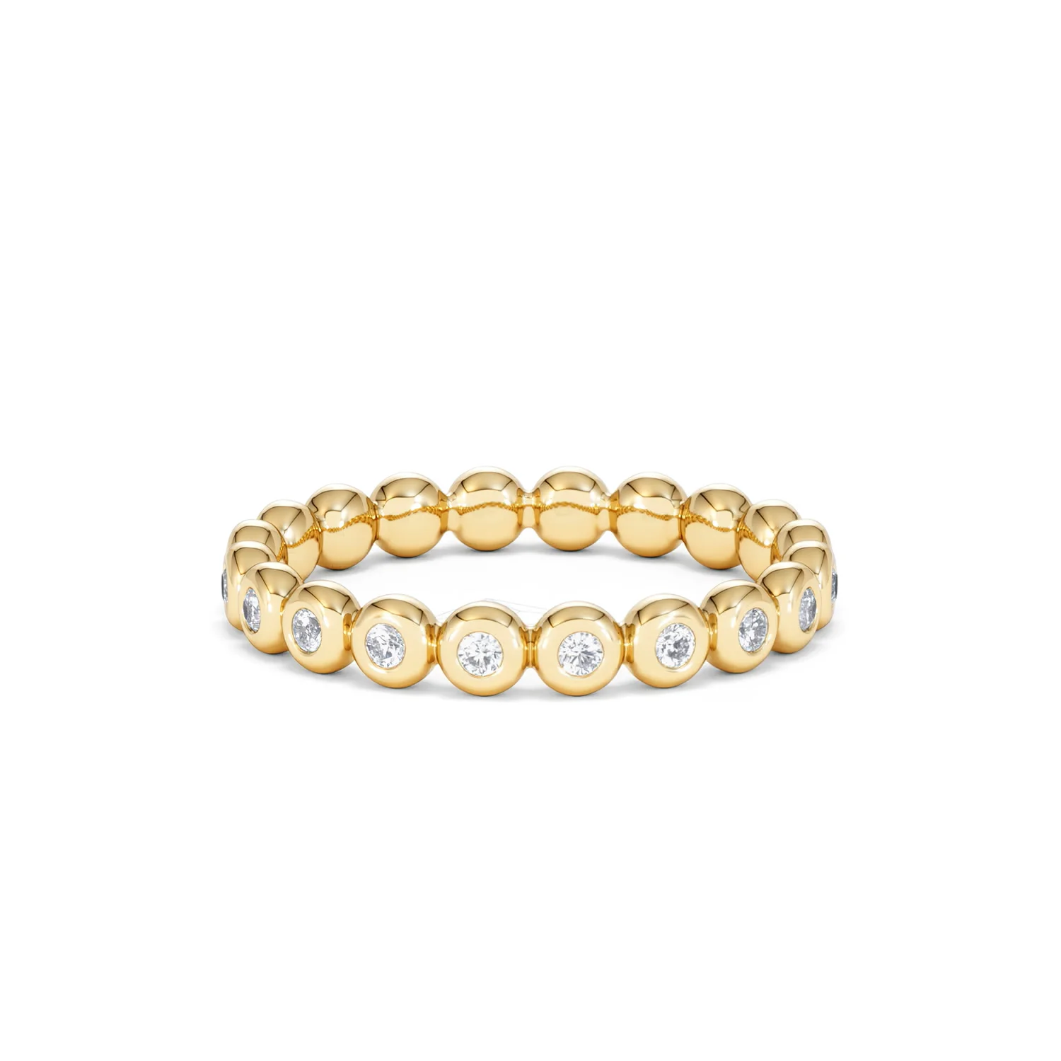 Bezel-Set Eternity Lab Diamond Ring 0.33ct in 9K Gold - Image 33