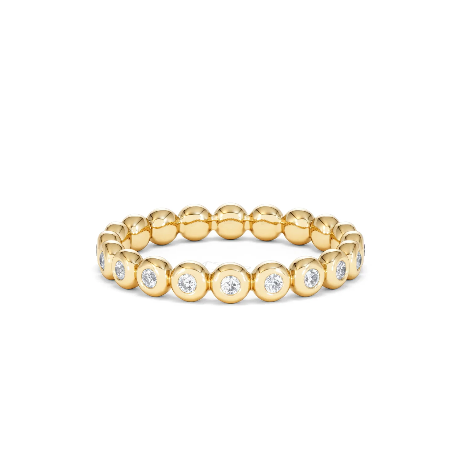 Bezel-Set Eternity Lab Diamond Ring 0.33ct in 9K Gold - Image 35