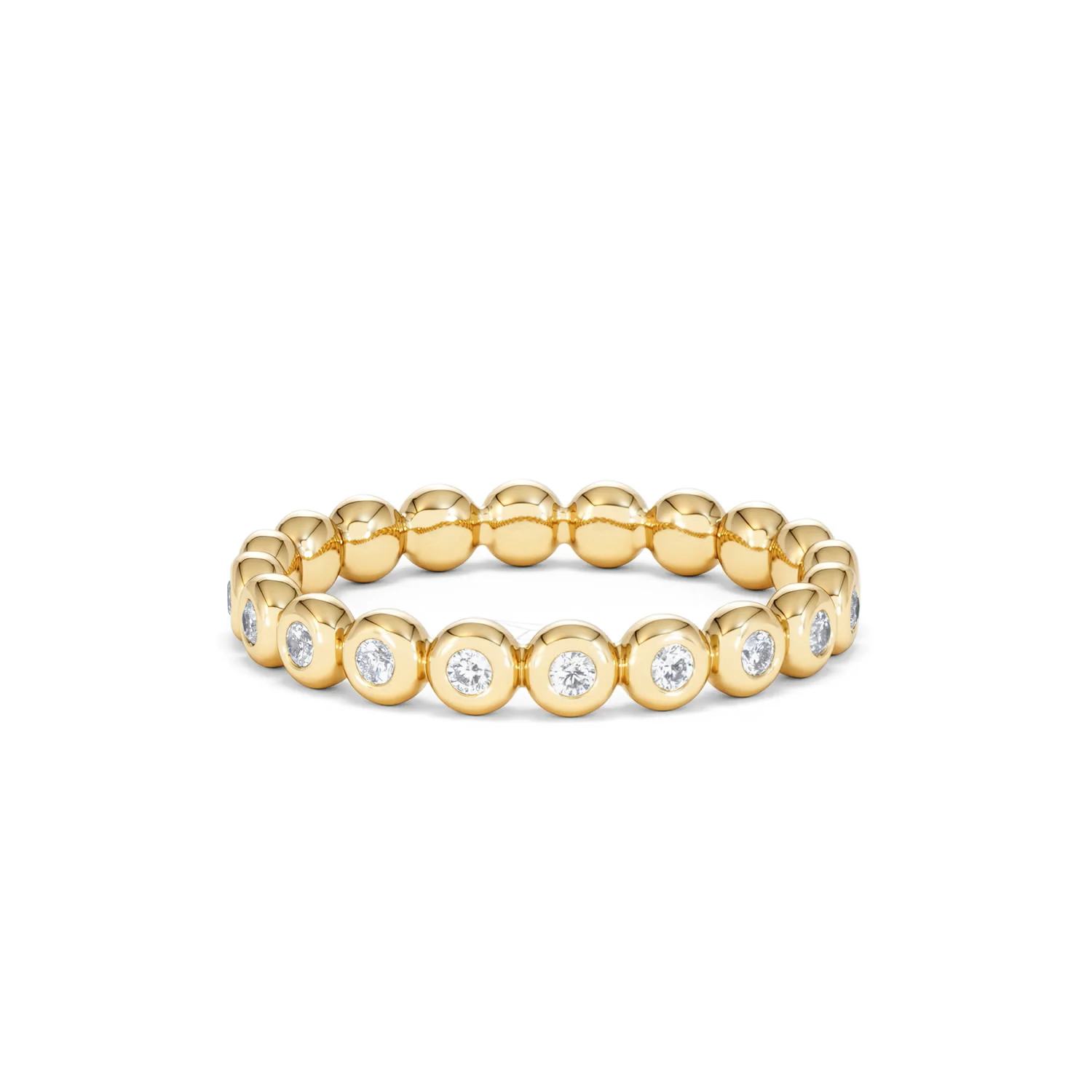 Bezel-Set Eternity Lab Diamond Ring 0.33ct in 9K Gold - Image 36