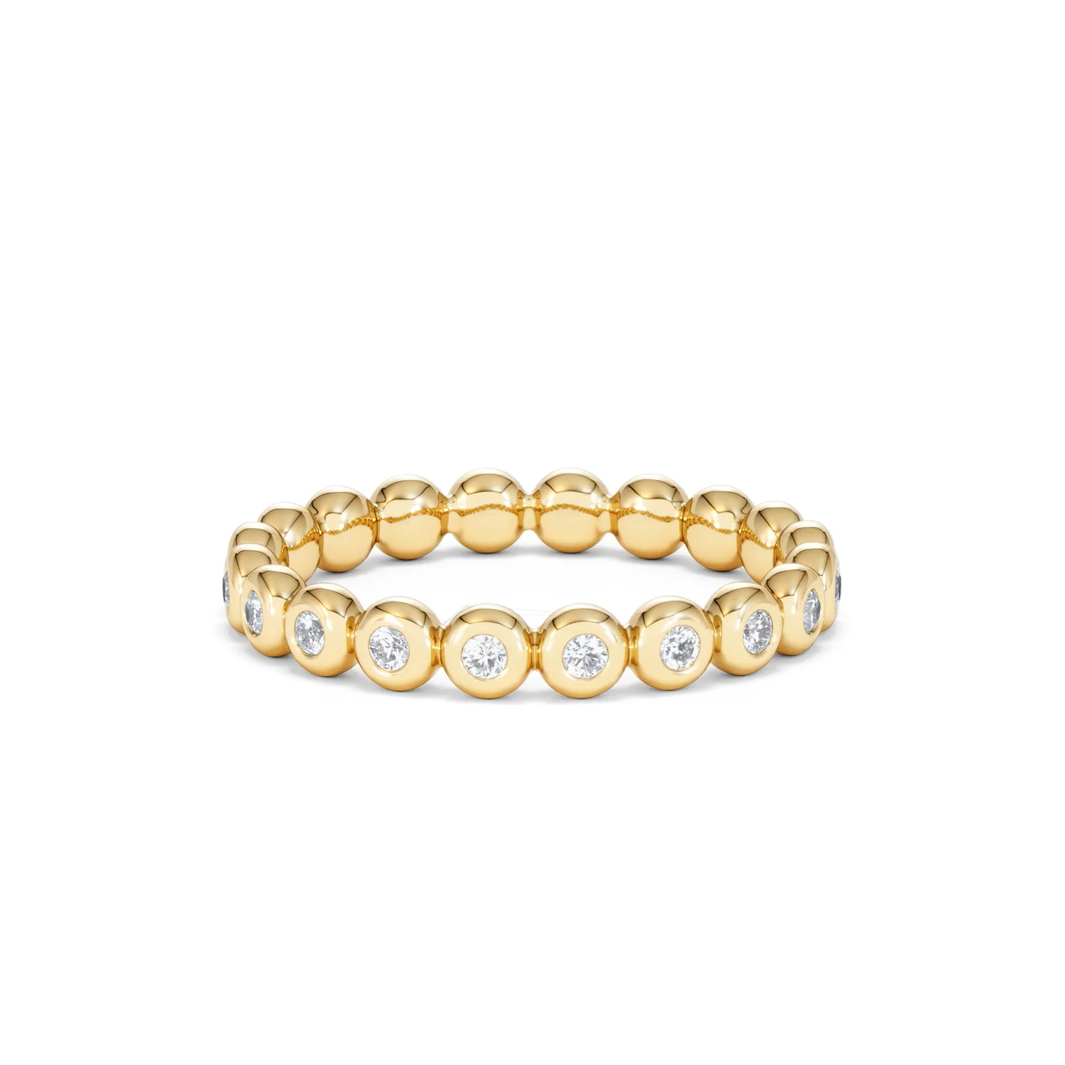 Bezel-Set Eternity Lab Diamond Ring 0.33ct in 9K Gold - Image 37