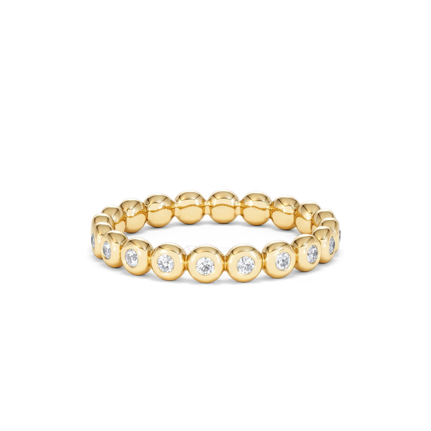 Bezel-Set Eternity Lab Diamond Ring 0.33ct in 9K Gold - Image 38