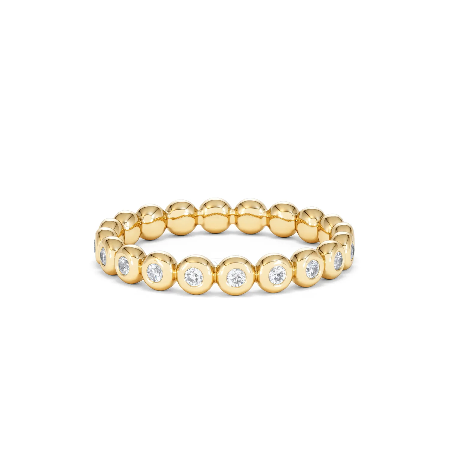 Bezel-Set Eternity Lab Diamond Ring 0.33ct in 9K Gold - Image 44