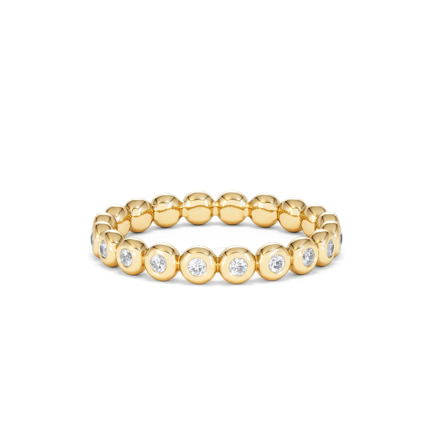 Bezel-Set Eternity Lab Diamond Ring 0.33ct in 9K Gold - Image 45