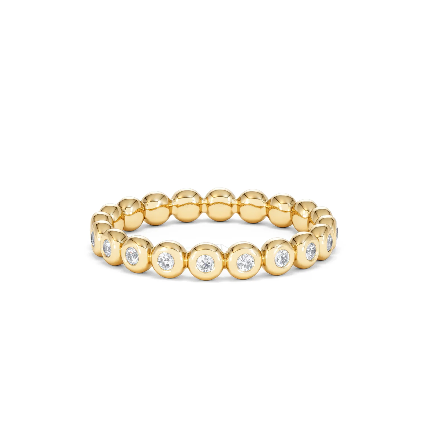 Bezel-Set Eternity Lab Diamond Ring 0.33ct in 9K Gold - Image 46