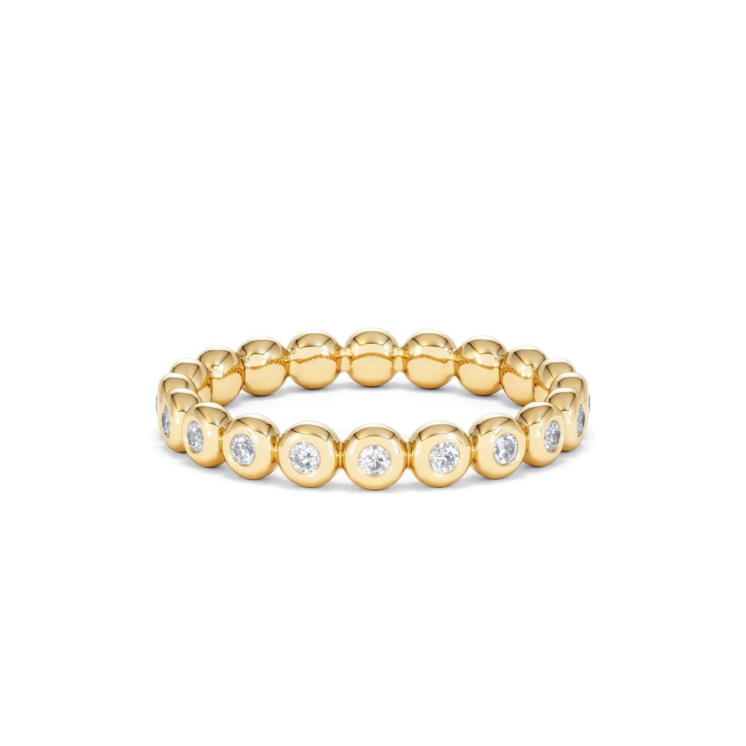 Bezel-Set Eternity Lab Diamond Ring 0.33ct in 9K Gold - Image 47