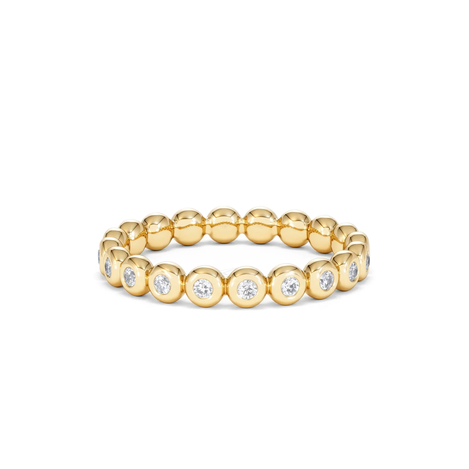 Bezel-Set Eternity Lab Diamond Ring 0.33ct in 9K Gold - Image 48