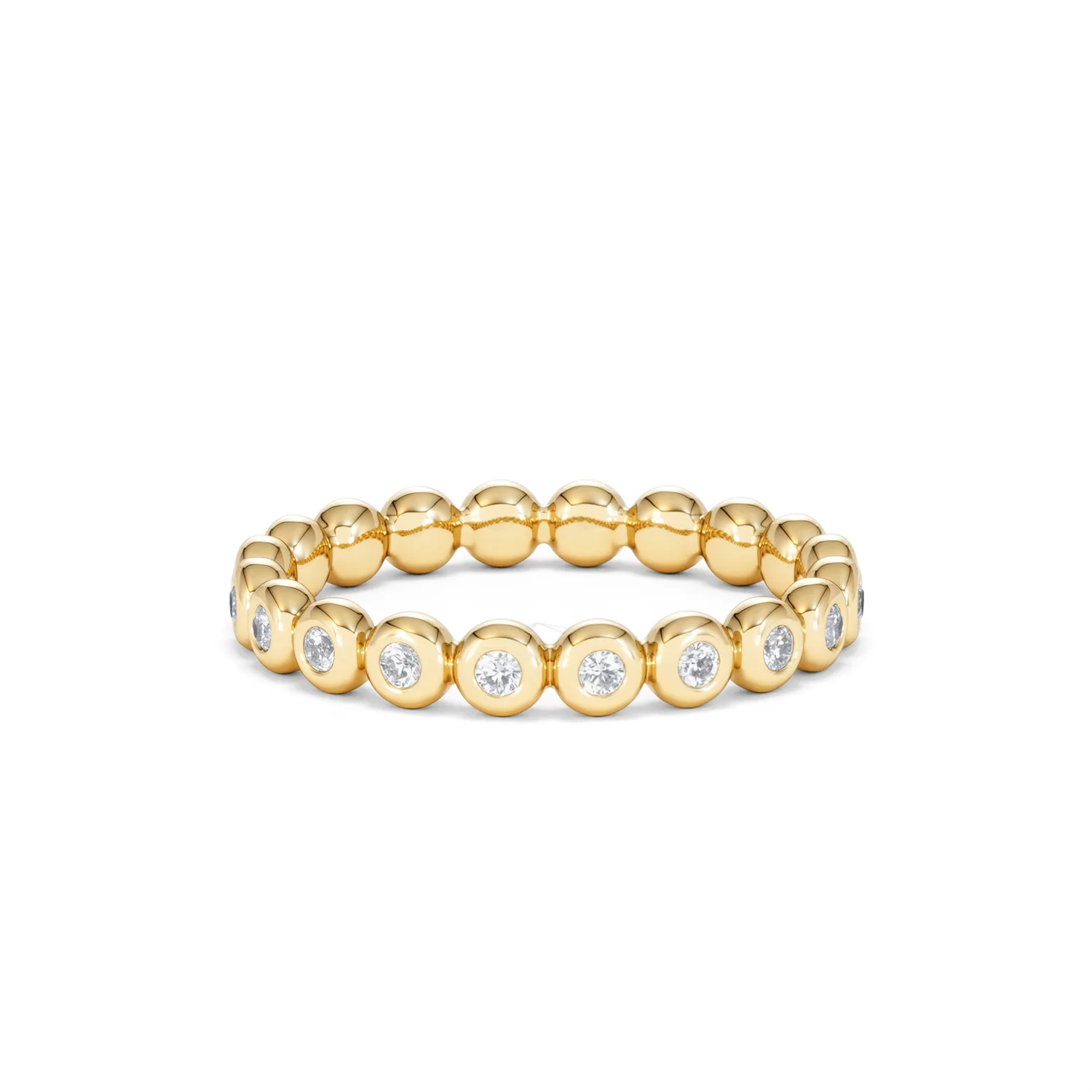 Bezel-Set Eternity Lab Diamond Ring 0.33ct in 9K Gold - Image 53