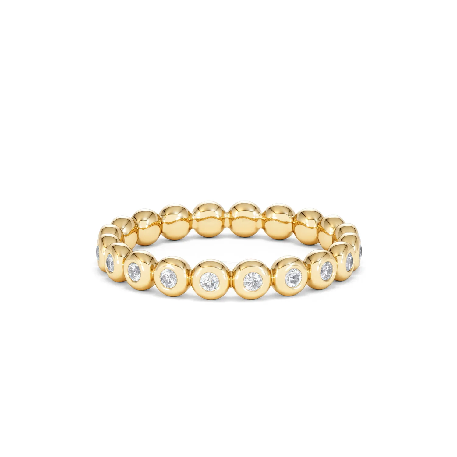 Bezel-Set Eternity Lab Diamond Ring 0.33ct in 9K Gold - Image 57