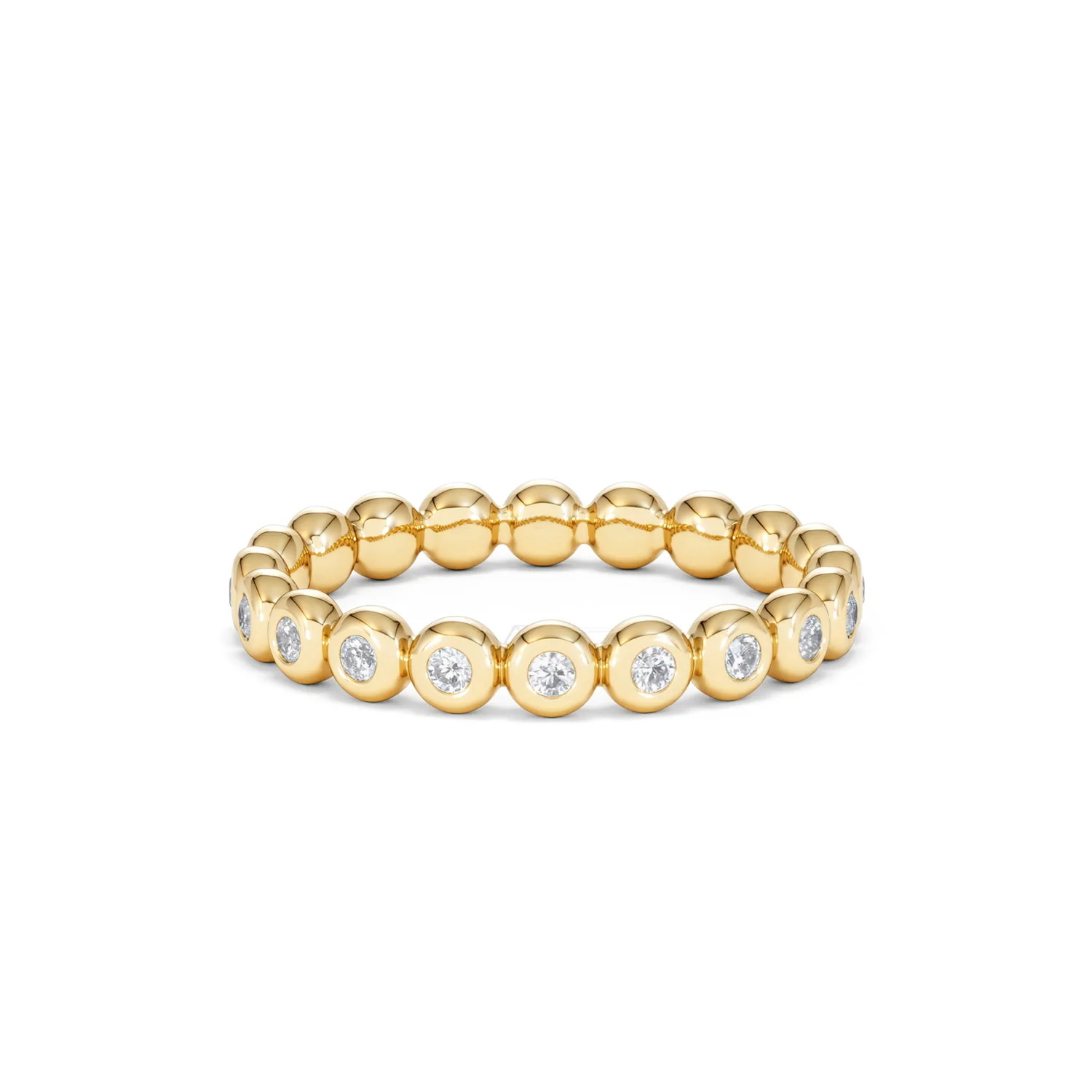 Bezel-Set Eternity Lab Diamond Ring 0.33ct in 9K Gold - Image 59