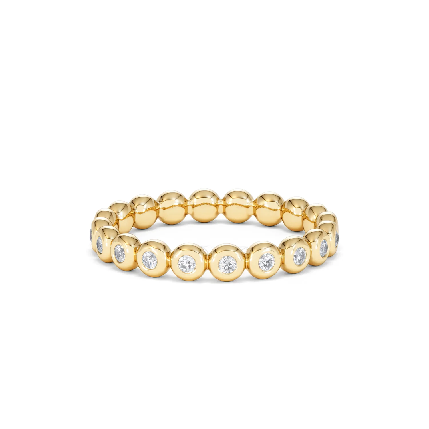 Bezel-Set Eternity Lab Diamond Ring 0.33ct in 9K Gold - Image 60