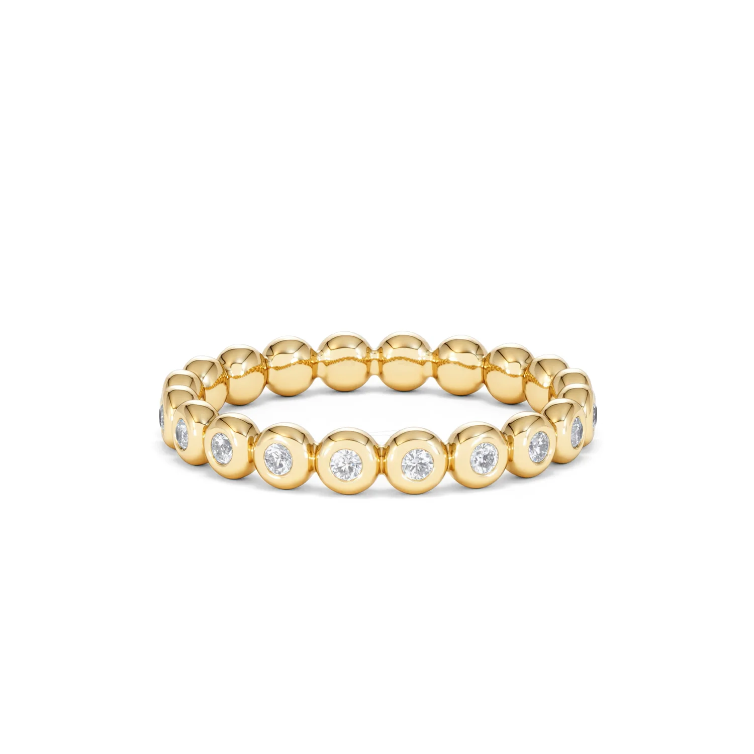 Bezel-Set Eternity Lab Diamond Ring 0.33ct in 9K Gold - Image 65