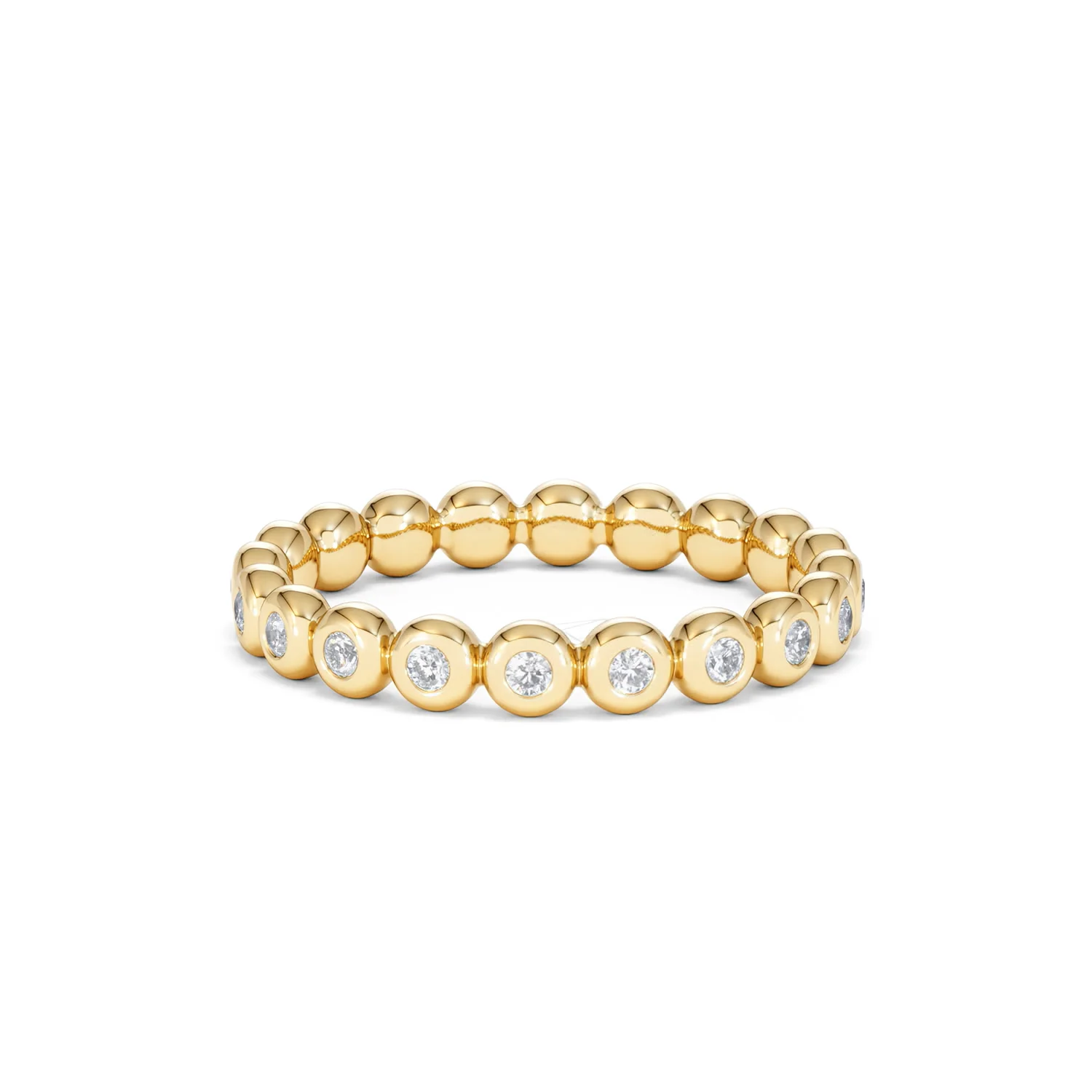 Bezel-Set Eternity Lab Diamond Ring 0.33ct in 9K Gold - Image 66
