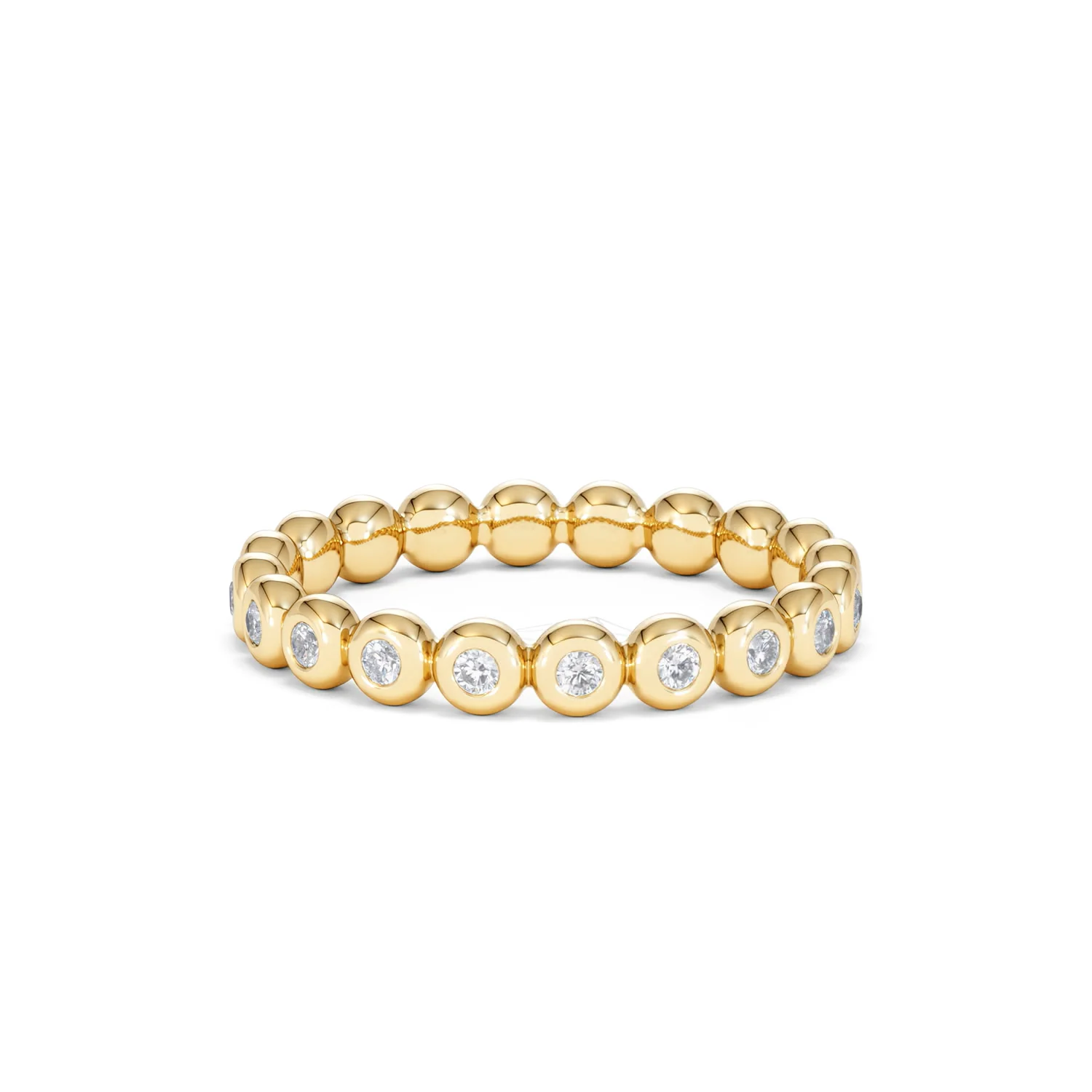 Bezel-Set Eternity Lab Diamond Ring 0.33ct in 9K Gold - Image 68