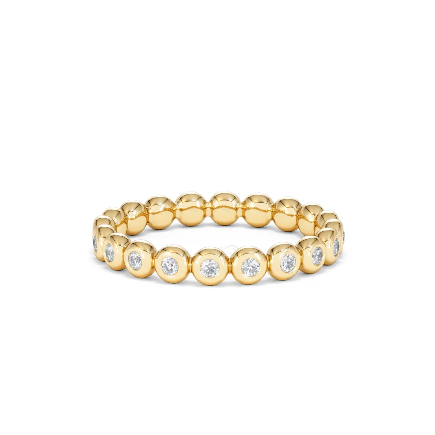 Bezel-Set Eternity Lab Diamond Ring 0.33ct in 9K Gold - Image 70