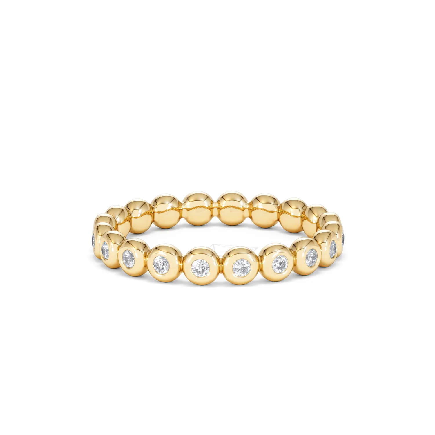 Bezel-Set Eternity Lab Diamond Ring 0.33ct in 9K Gold - Image 77
